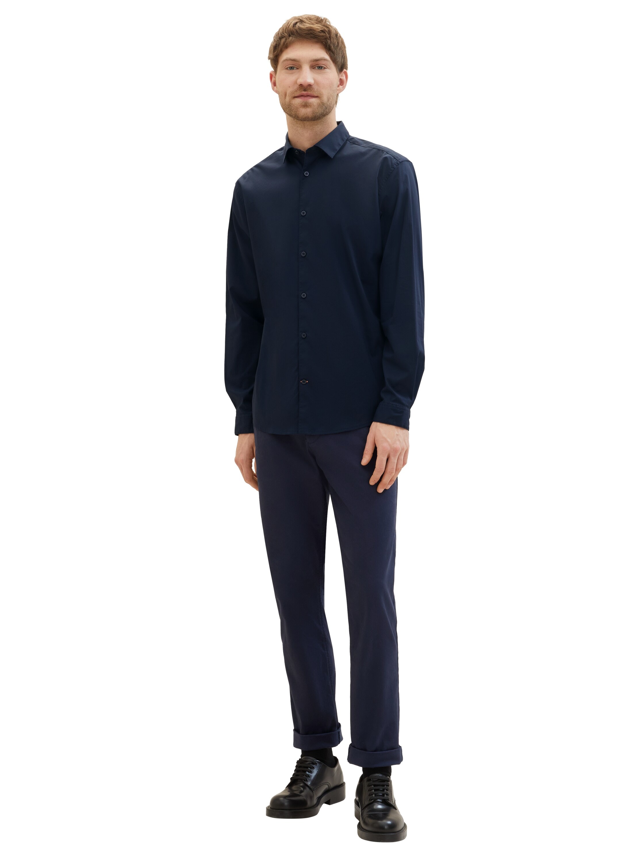 TOM TAILOR Langarmhemd »Poplin«, mit Manschetten