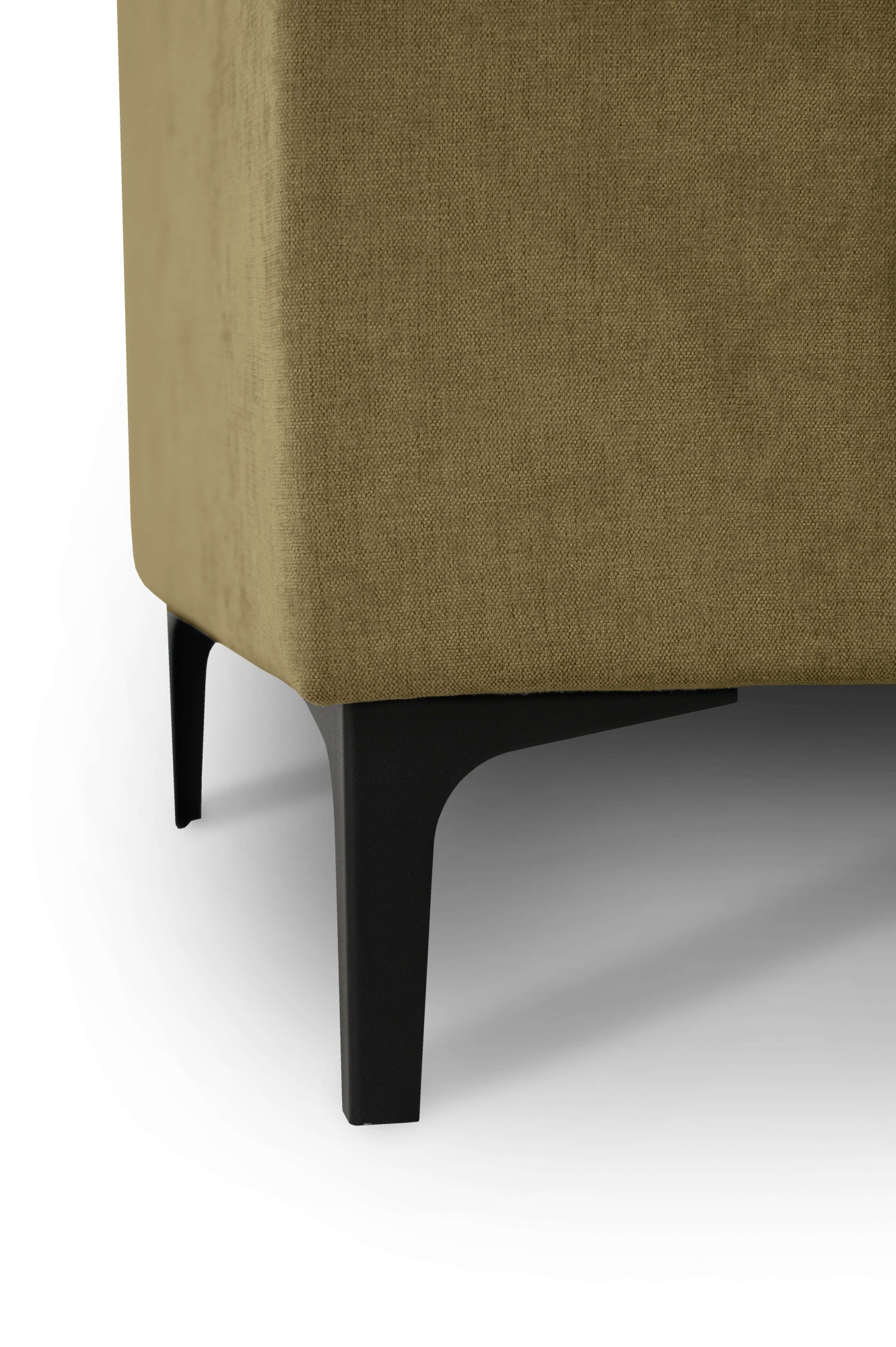 Places of Style Ecksofa »Polsterecke Oland, Struktur, Flachgewebe, Luxus-Microfaser, Boucle«, L-Form, 280 cm, Wellenunterfederung, Skandi-Design, Metallfüsse