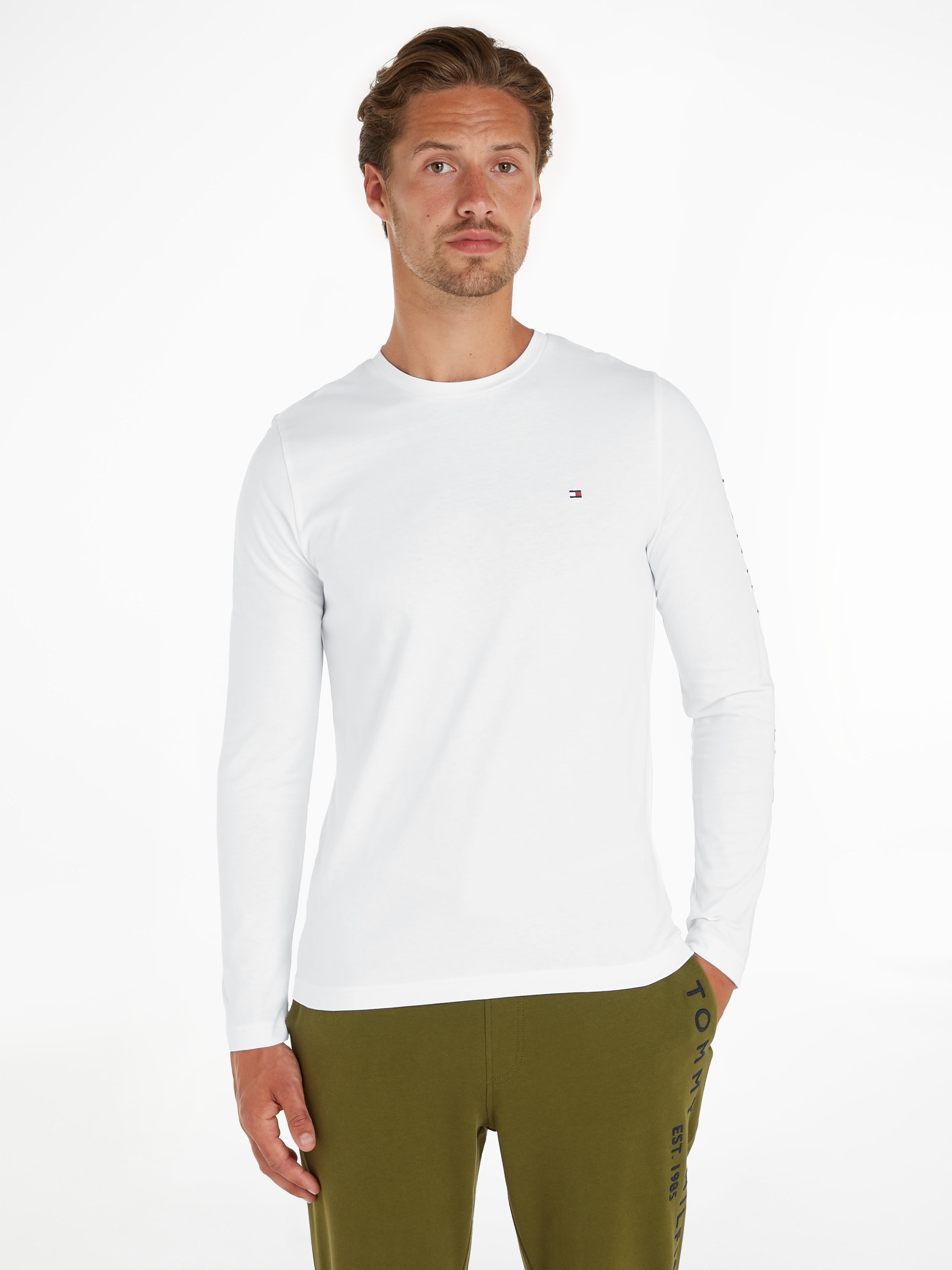 Image of Tommy Hilfiger Longsleeve "TOMMY LOGO LONG SLEEVE TEE" mit Logodruck