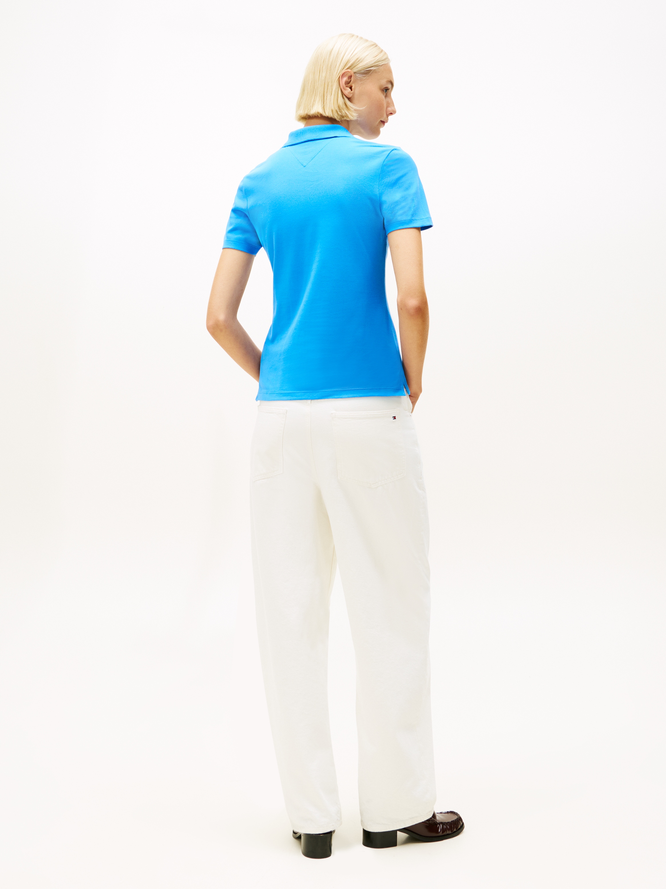 Tommy Hilfiger Polo »1985 Slim Fit Pique Premium« mit Logostickerei, mit Seitenschlitzen