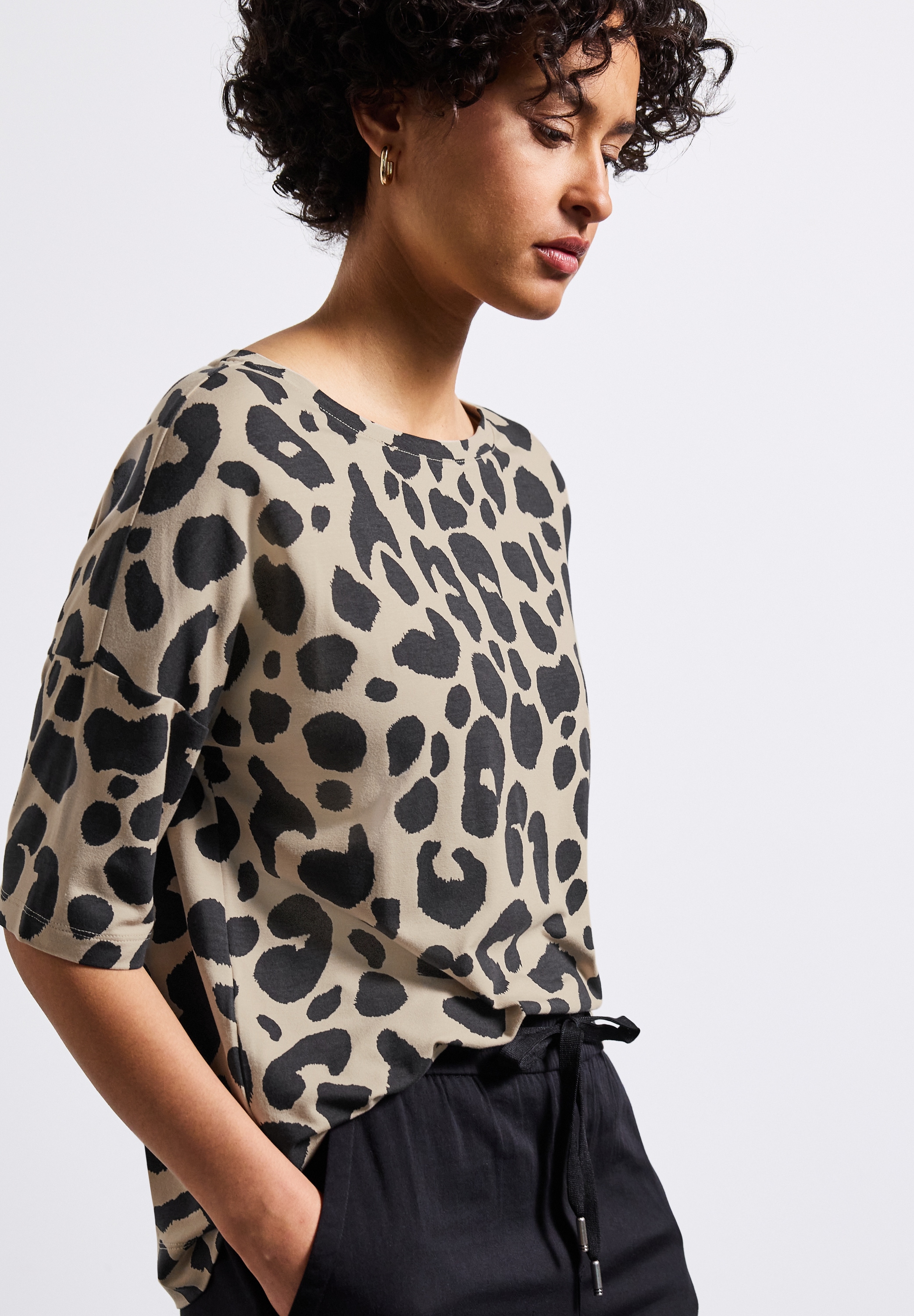 STREET ONE T-Shirt »NEW CRISTA«, im Leo-Look