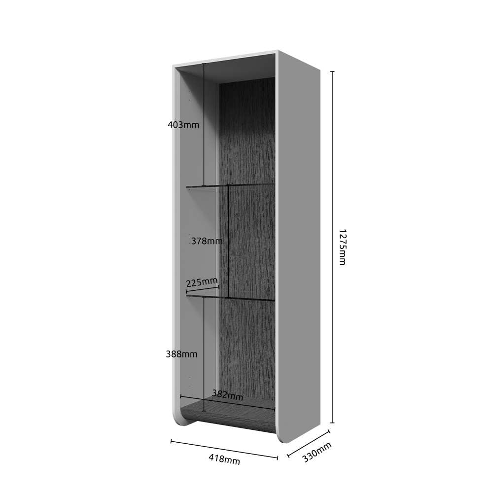 GOODproduct Hängevitrine »Soffy Wandschrank, Schwebendes Design für modernen Wohnraum« UV lackiert, Soft Close Funktion, Wandmontage, Metallgriff