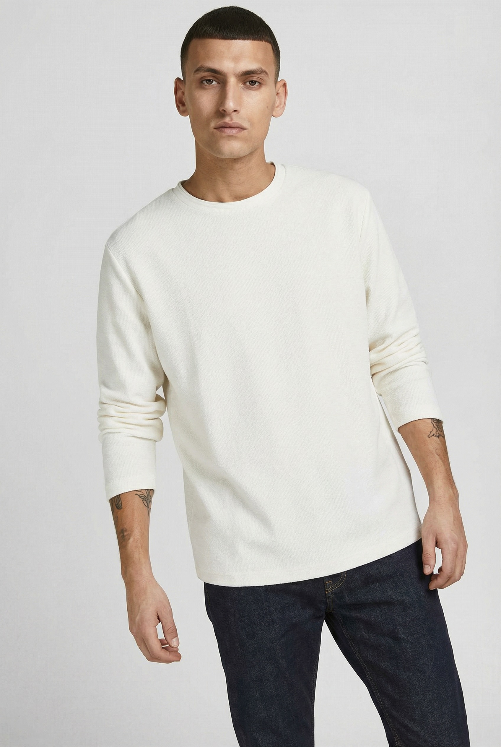 Image of Jack & Jones Langarmshirt "JPRBLUDEREK LS STRUCTURE TEE"