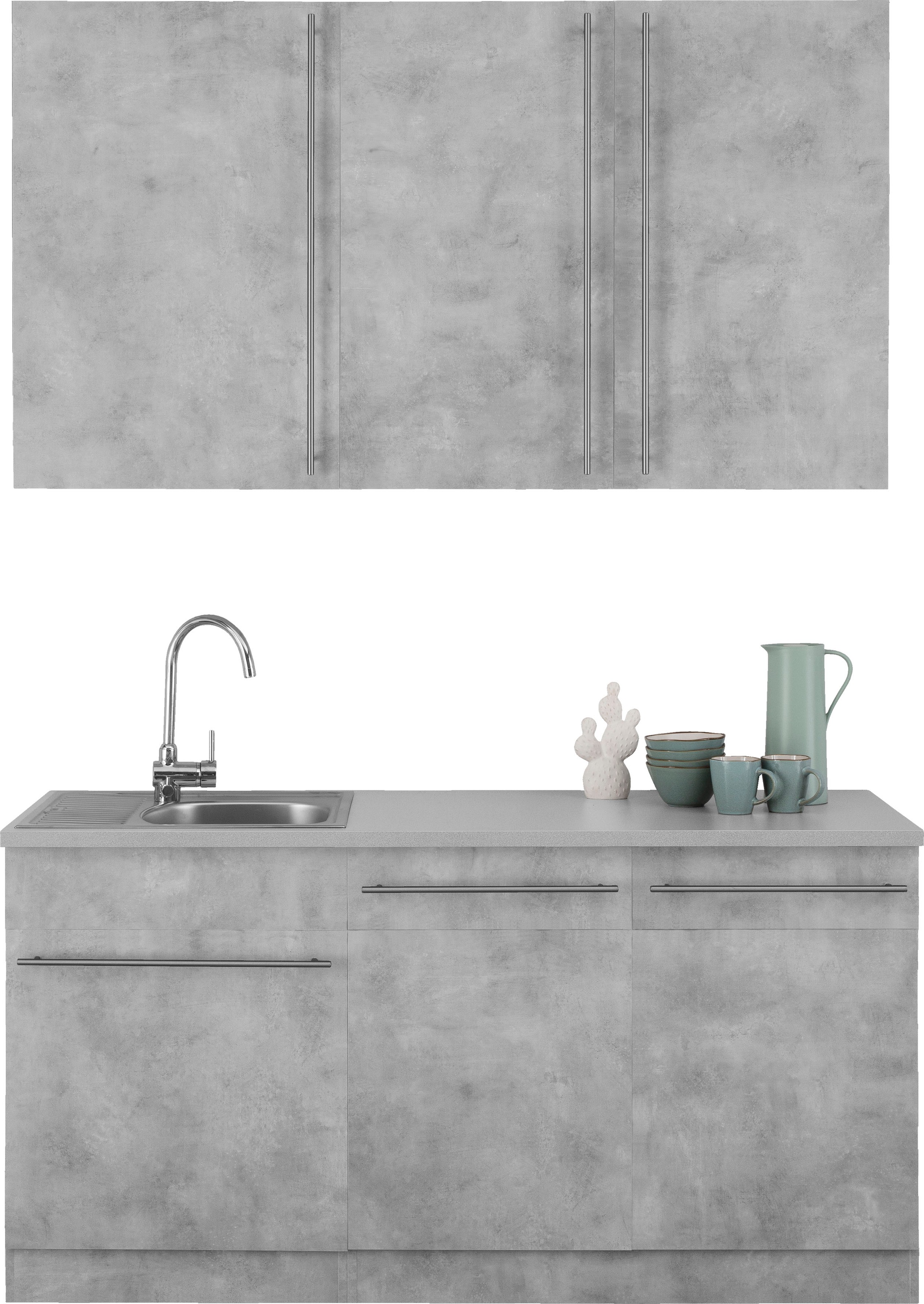 wiho Küchen Pantryküche "Chicago" ohne E-Geräte, Breite 160 cm