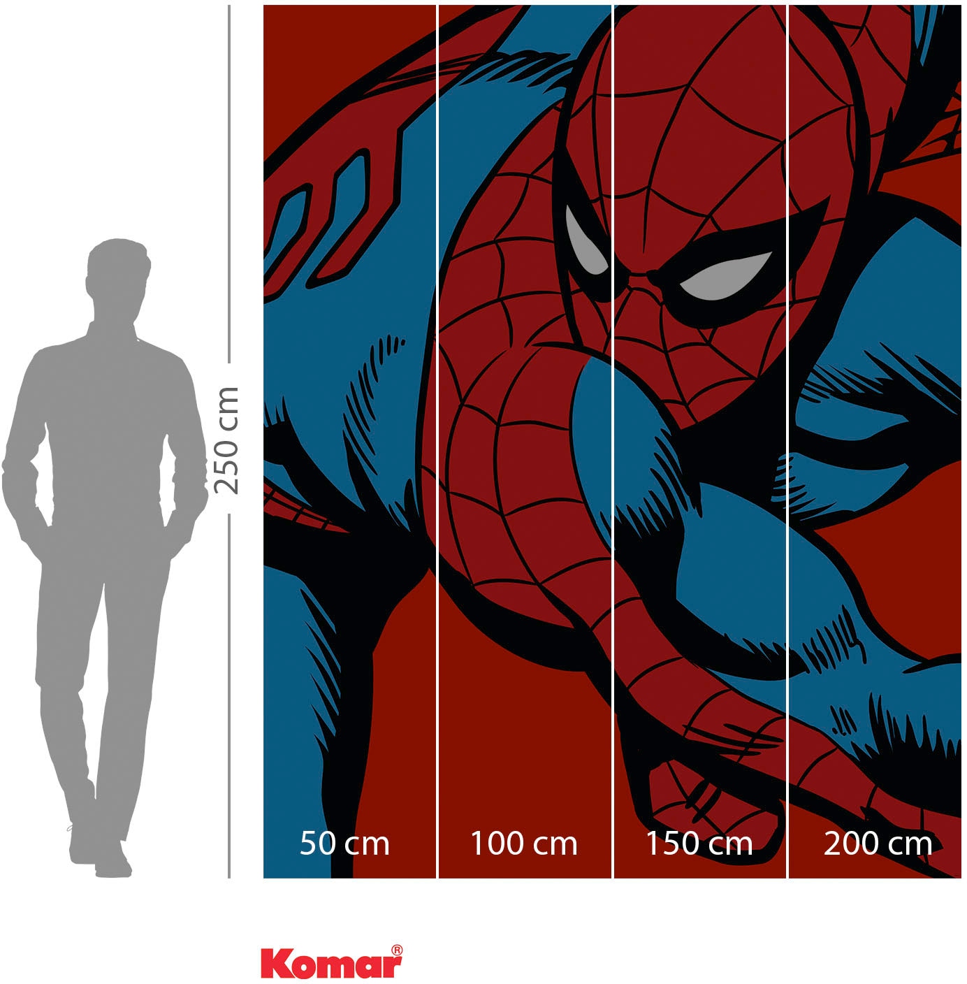 Finde Komar Vliestapete »Marvel PowerUp Spider-Man Watchout«, 200x250 cm (Breite  x Höhe) auf