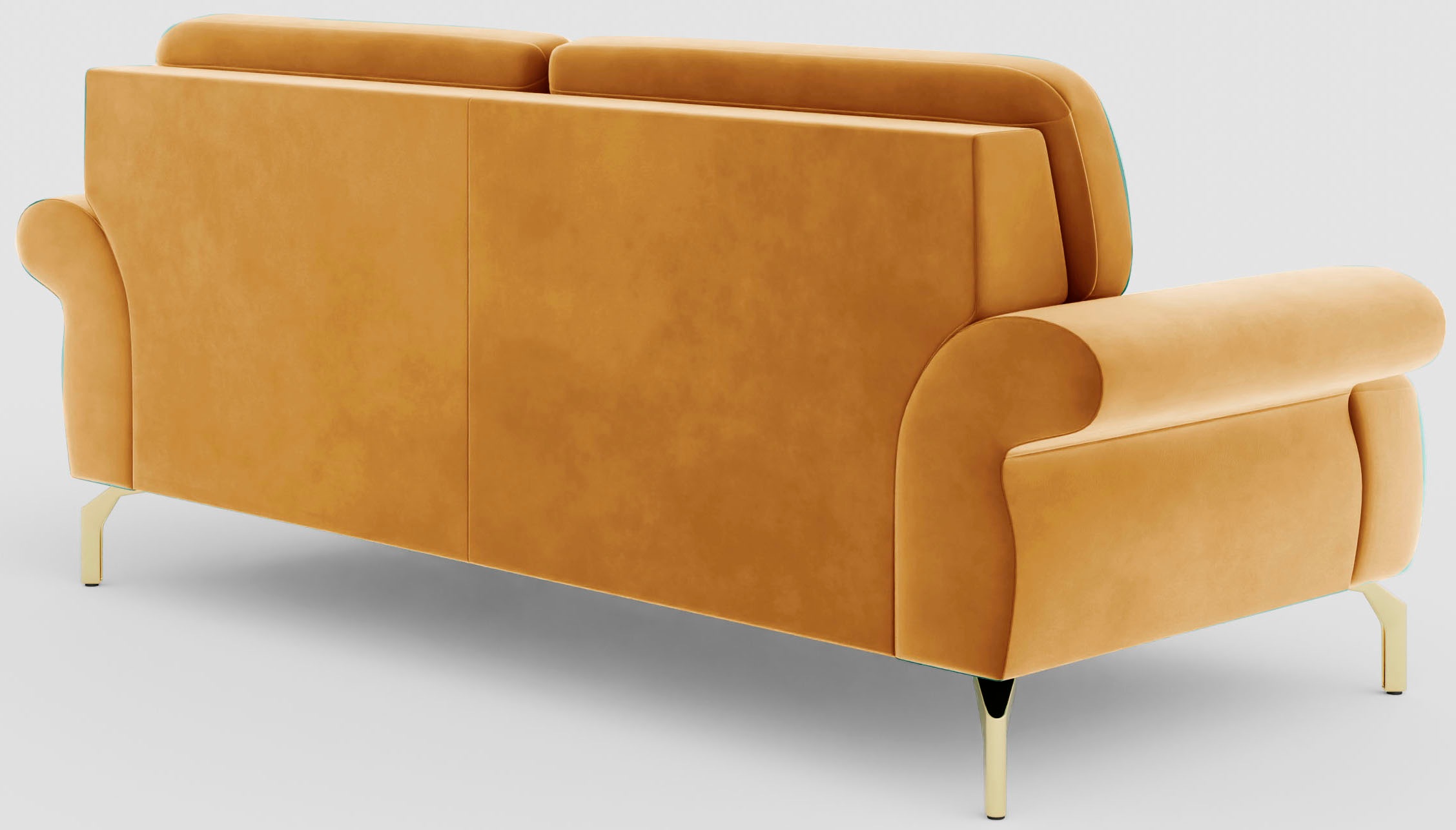 sit&more 2,5-Sitzer »Orient 1« inkl. 2 Zierkissen mit Strass-Stein, goldfarbene Metallfüsse