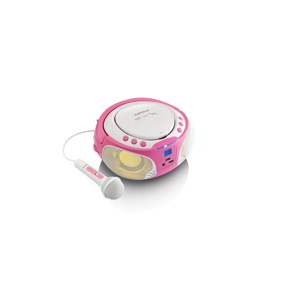 Lenco Radio »Portable Radio/CD-Player SCD-650 Pink«, (CD FM-Tuner)