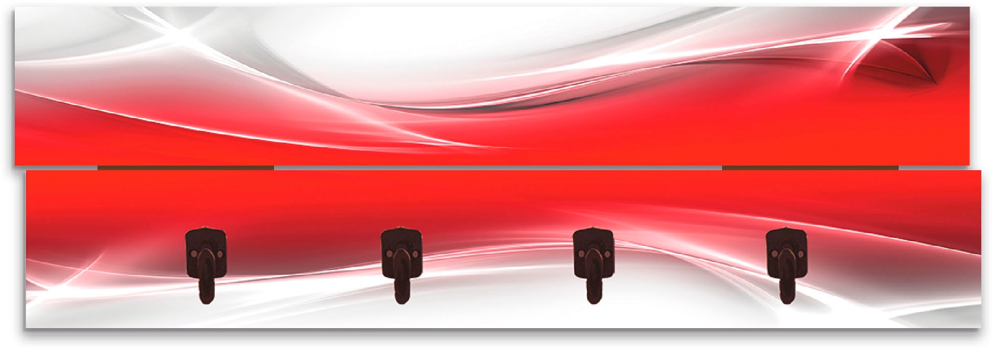 Image of Artland Garderobenleiste »Kreatives Element Rot für Ihr Art-Design«, platzsparende Wandgarderobe aus Holz mit 4 Haken, geeignet für kleinen, schmalen Flur, Flurgarderobe bei Ackermann Versand Schweiz