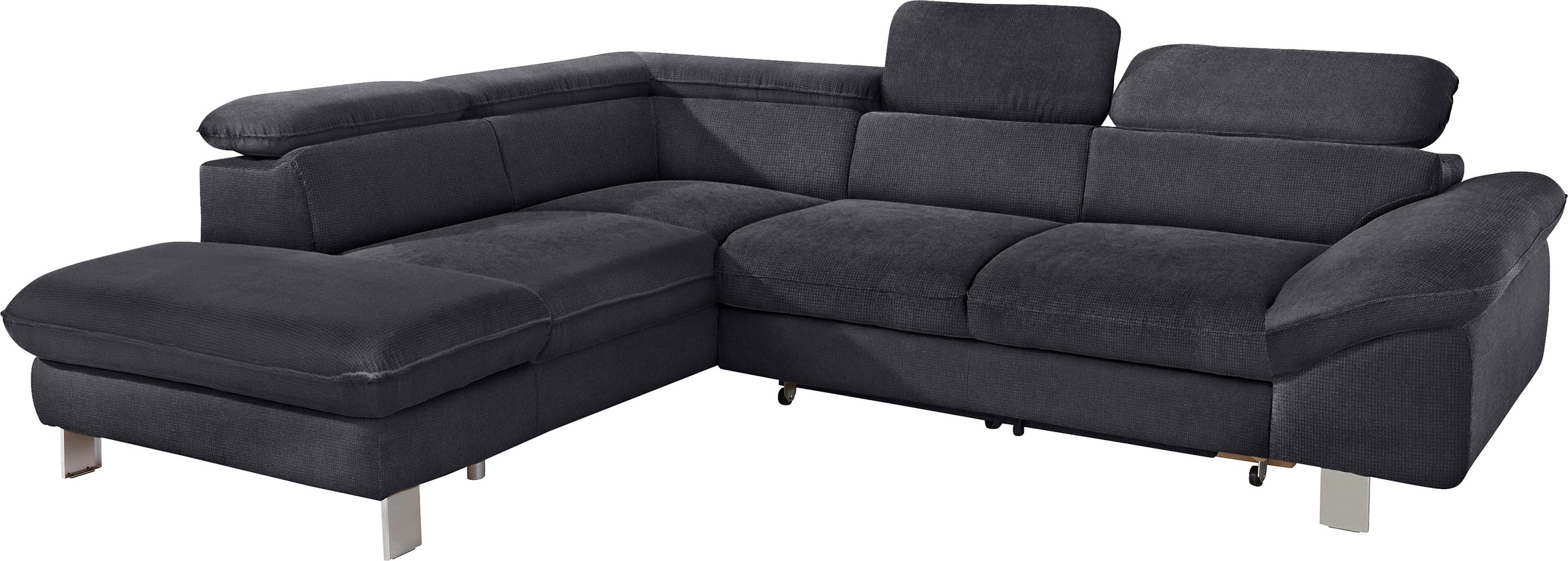 COTTA Polstergarnitur »Driver L-Form«, (Set, 2 tlg.), Set bestehend aus: Ecksofa mit Kopfteilverstellung & Hocker