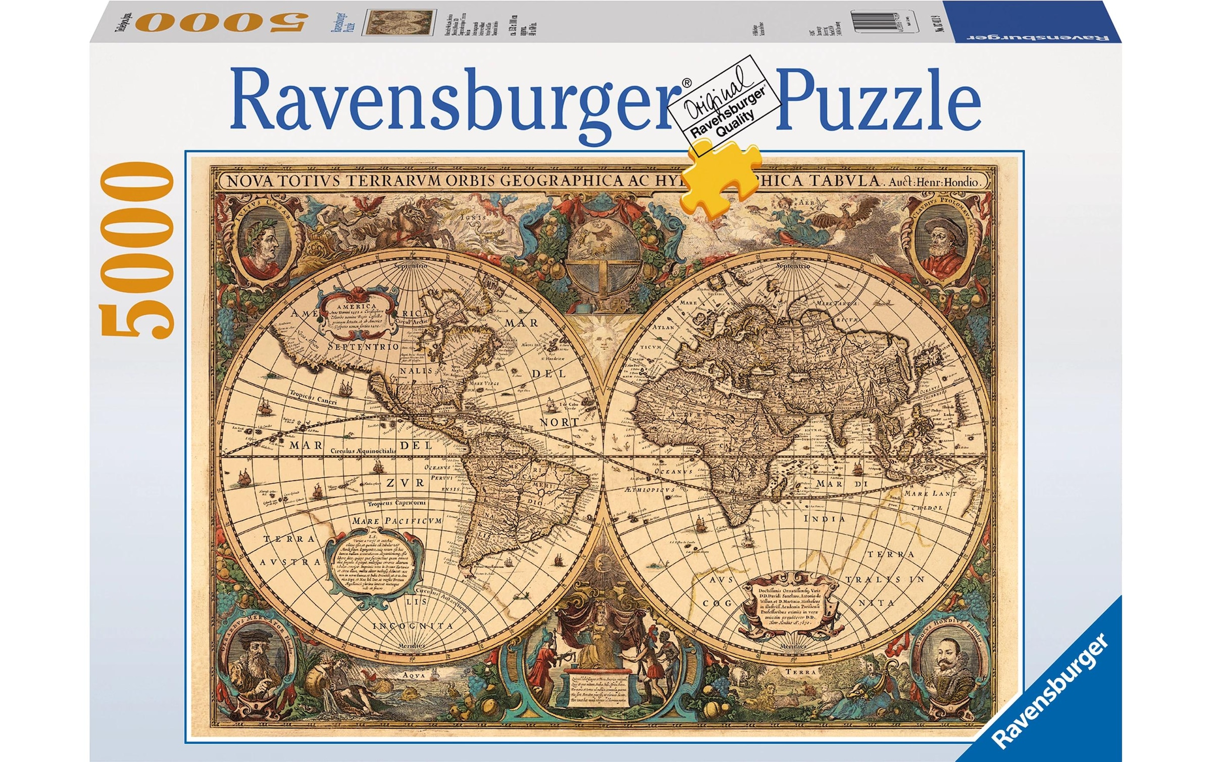 Ravensburger Puzzle »Historische Weltkarte, Henricus Hondius 1630« fabriqué en Allemagne