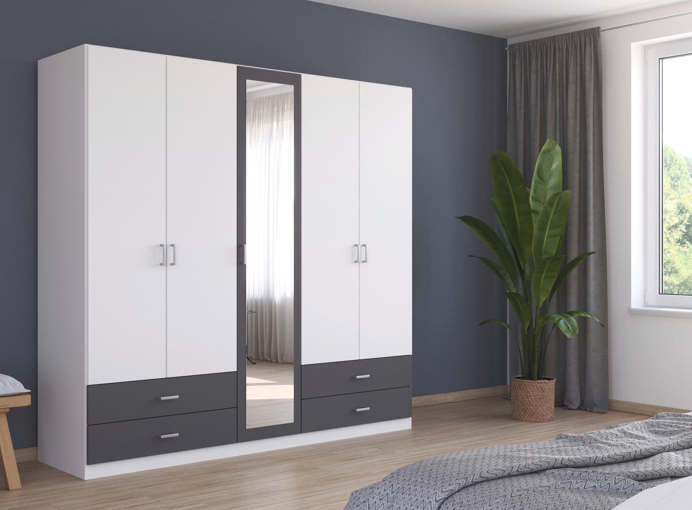 rauch Drehtürenschrank »Borbona«, Kleiderschrank Schrank Garderobe Wäscheschrank BORBONA in 2 Breiten