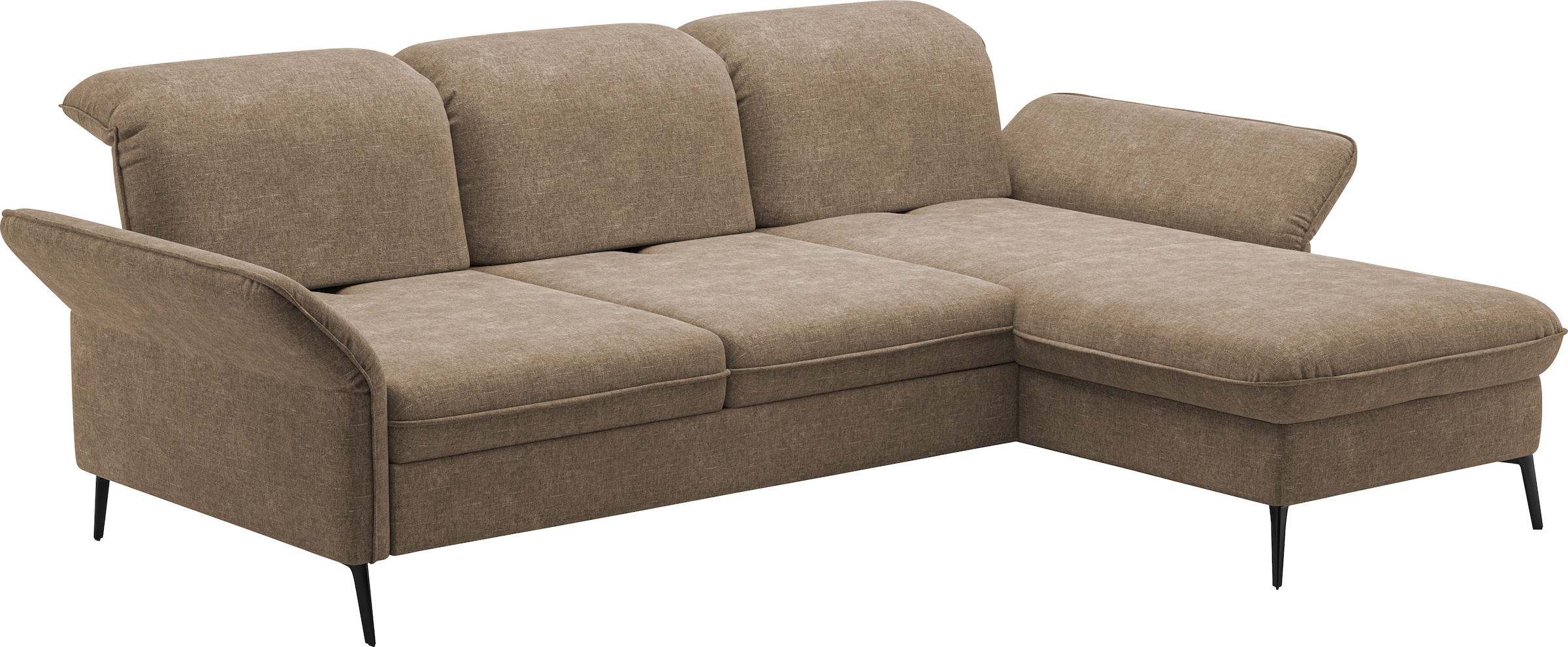 sit&more Ecksofa »Emely, inkl. Sitztiefenverstellung«, wahlweise mit Bettfunktion,Bettkasten,Kopf- & Armteilverstellung