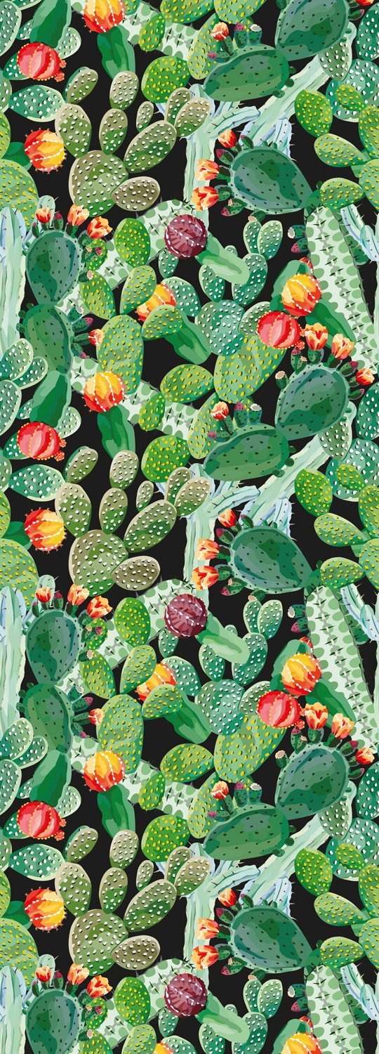 Image of queence Vinyltapete "Enni" Motiv bedruckt botanisch floral gemustert natürlich glatt 90x250cm, selbstklebend, kinderleichte Anbringung, Sticker