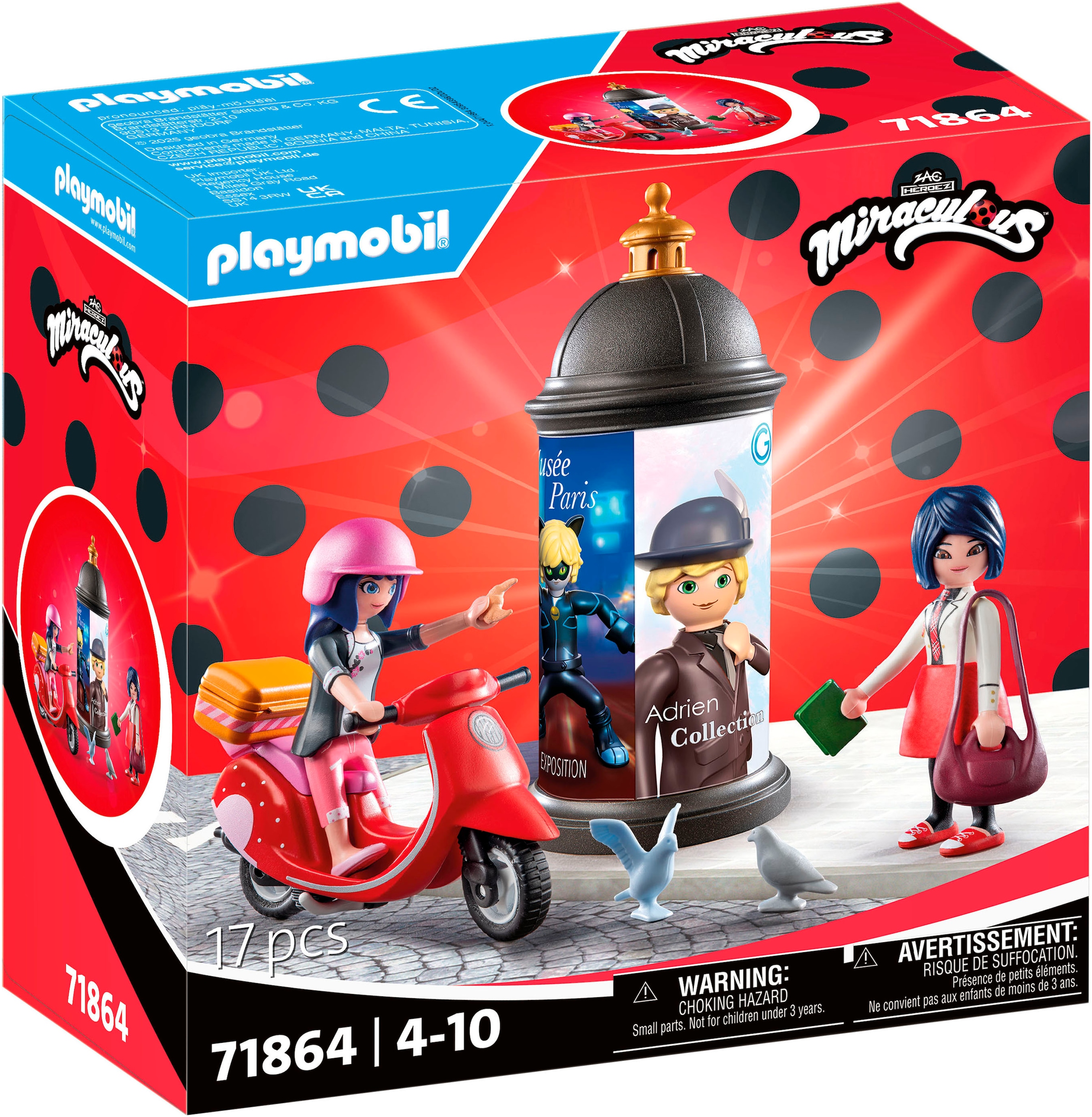 Playmobil® Konstruktions-Spielset »Miraculous: Rollerfahrt durch Paris (71864)« Made in Europe