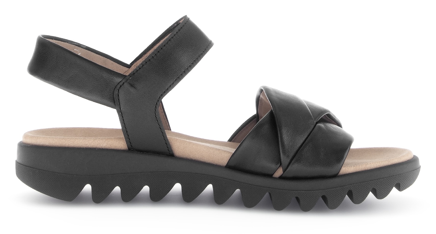 Gabor Sandale à lanières  , chaussure d'été, sandale compensée, chaussure confortable avec fermeture velcro