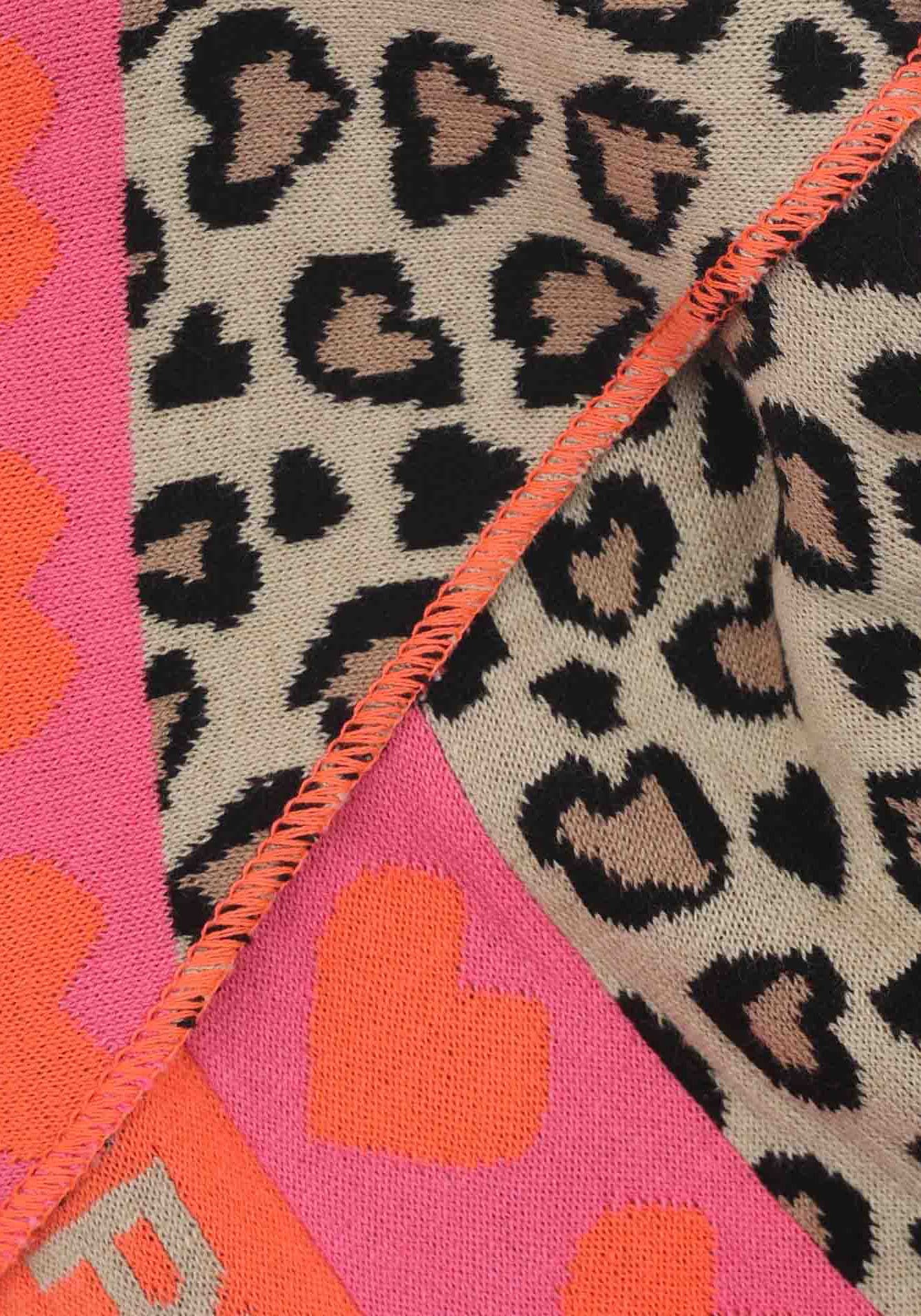 Zwillingsherz Foulard de mode »verbindet Leomuster mit Herzen und Schrift«