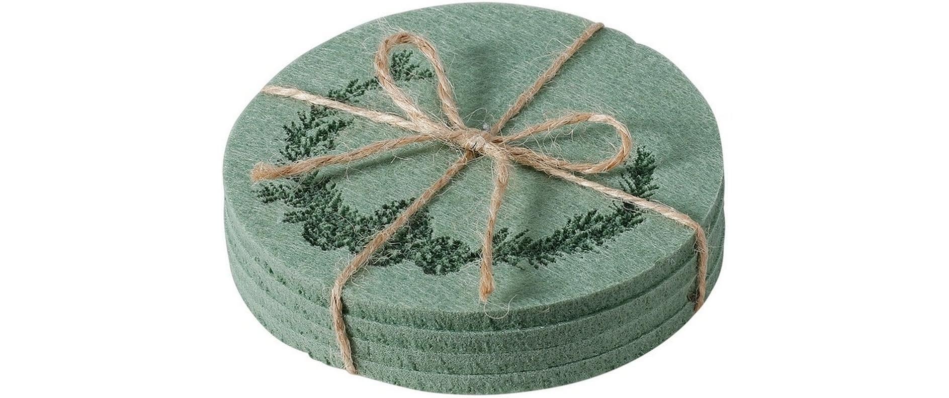Image of Glasuntersetzer "Holly & Jolly Untersetzer rund 4 Stück"