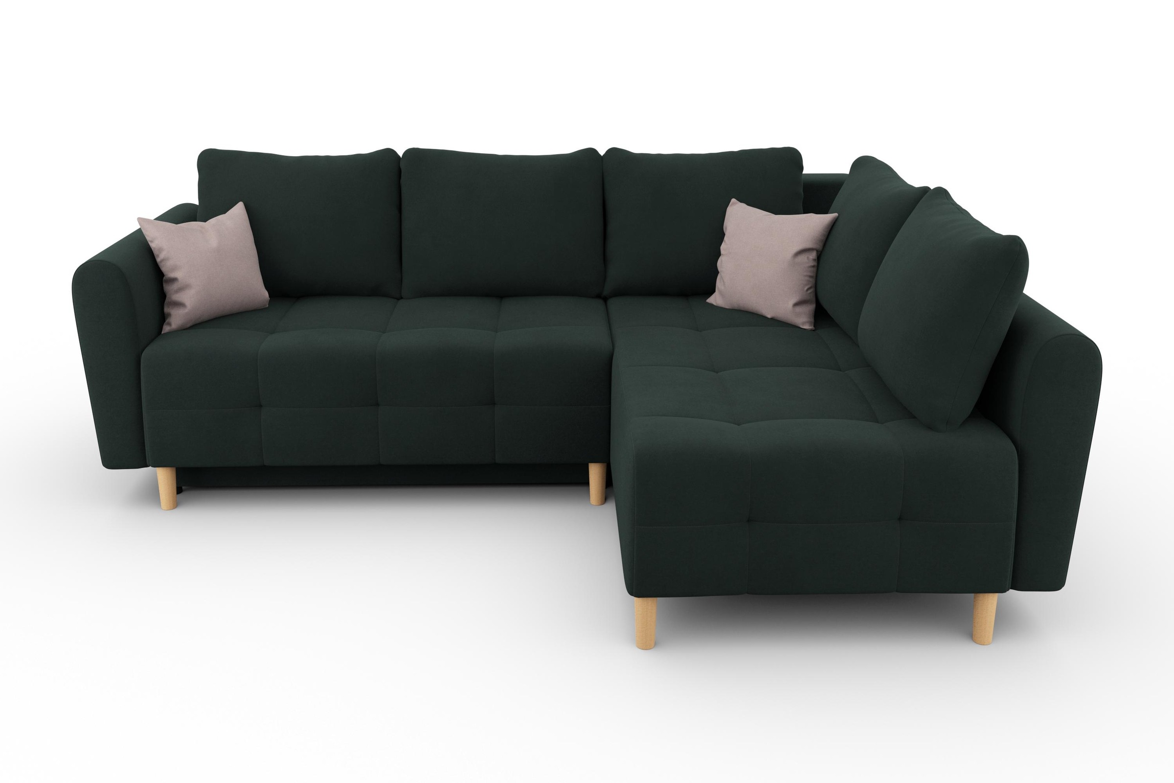 Image of Home affaire Ecksofa »Nordic«, mit Bettfunktion und Bettkasten, Steppung, Federkern, incl. 2 Zierkissen bei Ackermann Versand Schweiz