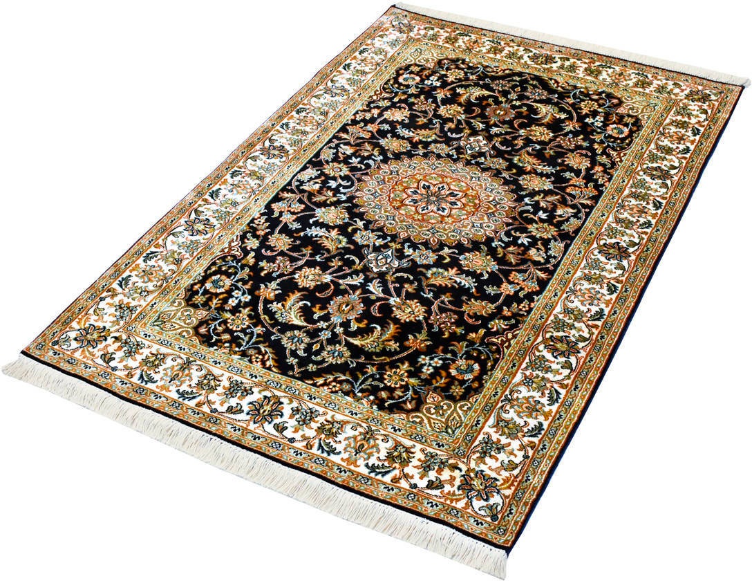 Image of Kayoom Seidenteppich »Kashan 12051«, rechteckig, 10 mm Höhe, Einzelstück mit Zertifikat, Wohnzimmer bei Ackermann Versand Schweiz