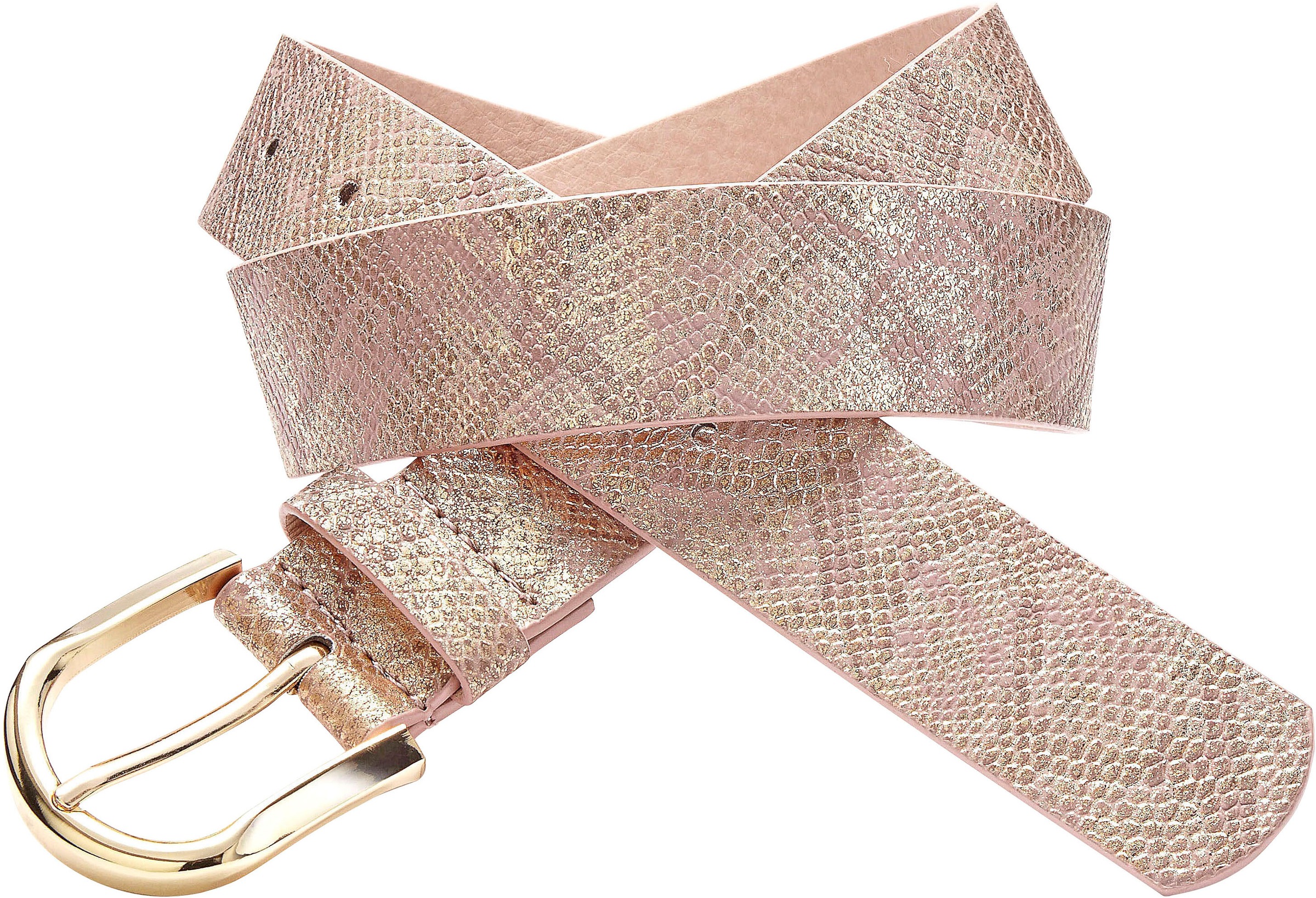 LASCANA Hüftgürtel "Hosengürtel, Gürtel, Jeansgürtel, Anzuggürtel" im modernen Metallic Animal-Look