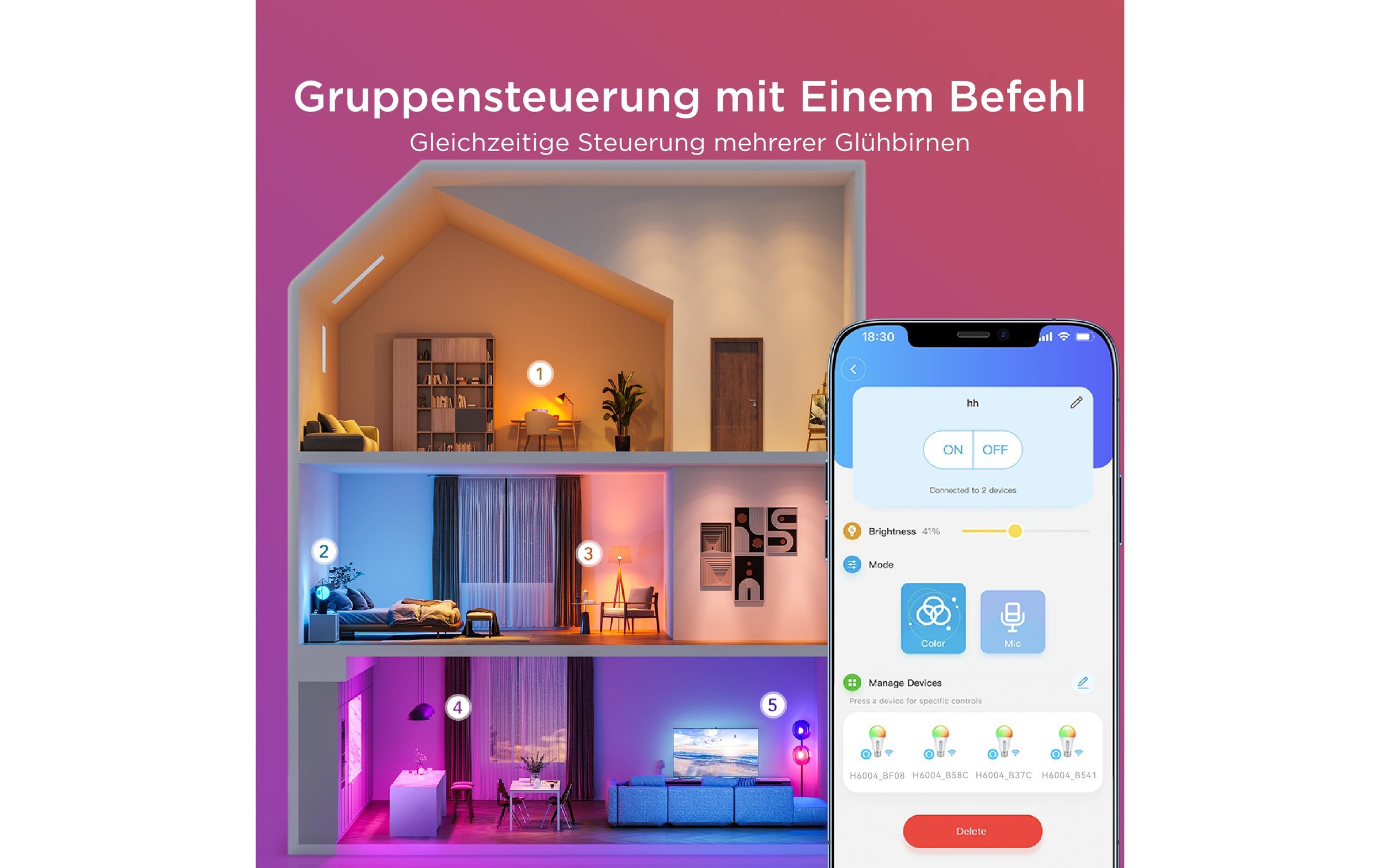 Govee Lampe LED intelligente »Smart Light Bulb 2er-Pack« 1 cuis