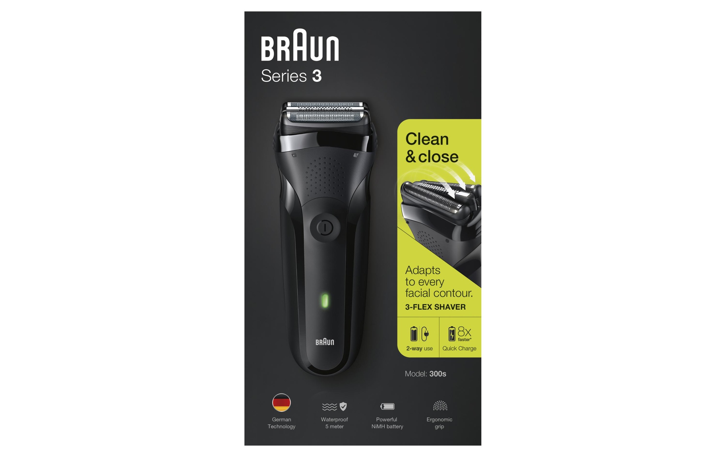 Braun Elektrorasierer »Series 3 300s«, 2 St. Aufsätze