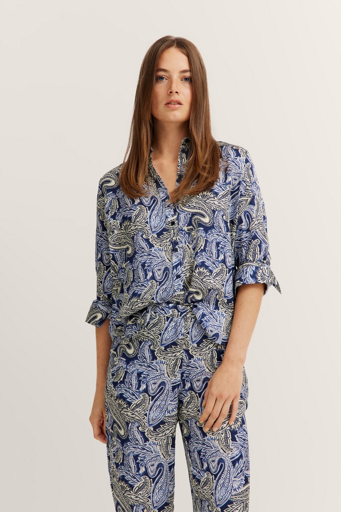 Image of bugatti Hemdbluse aus fliessender Viskose
