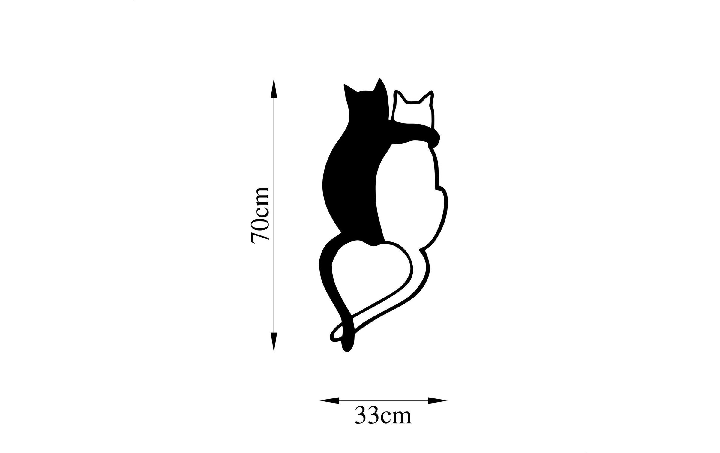 Wanddekoobjekt »Wallxpert Love Cats 33 x 70 cm«