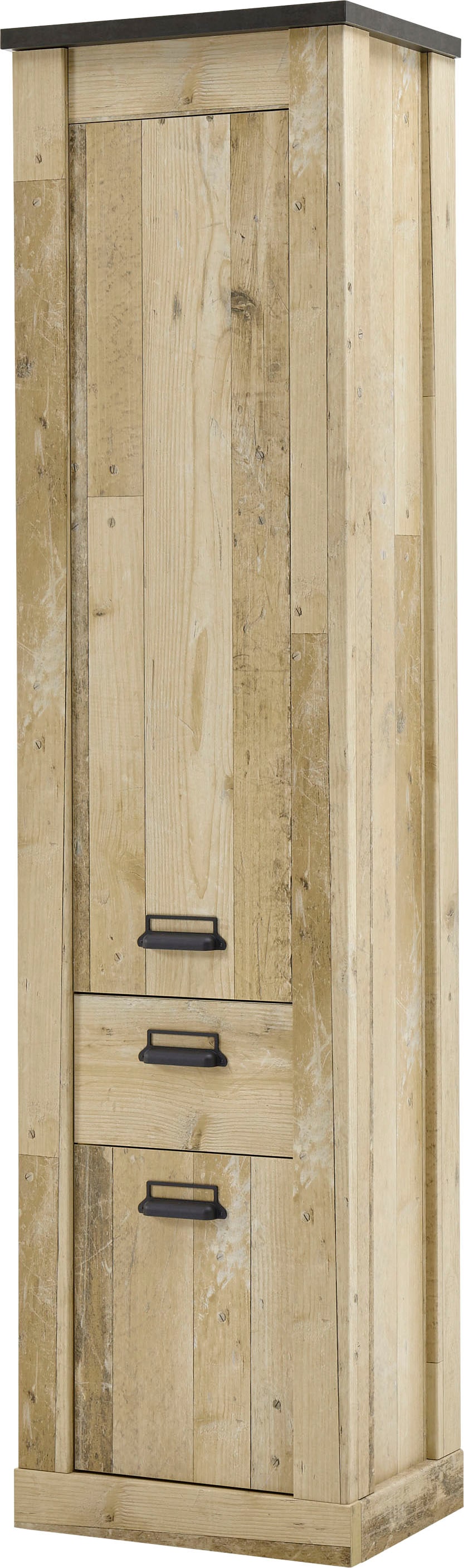 Image of Home affaire Mehrzweckschrank "Sherwood, Schrank im Industrial-Style, Wohnzimmerschrank, Kommode" mit Scheunentorbeschlag & Apothekergriffen, in 2 Farben erhältlich