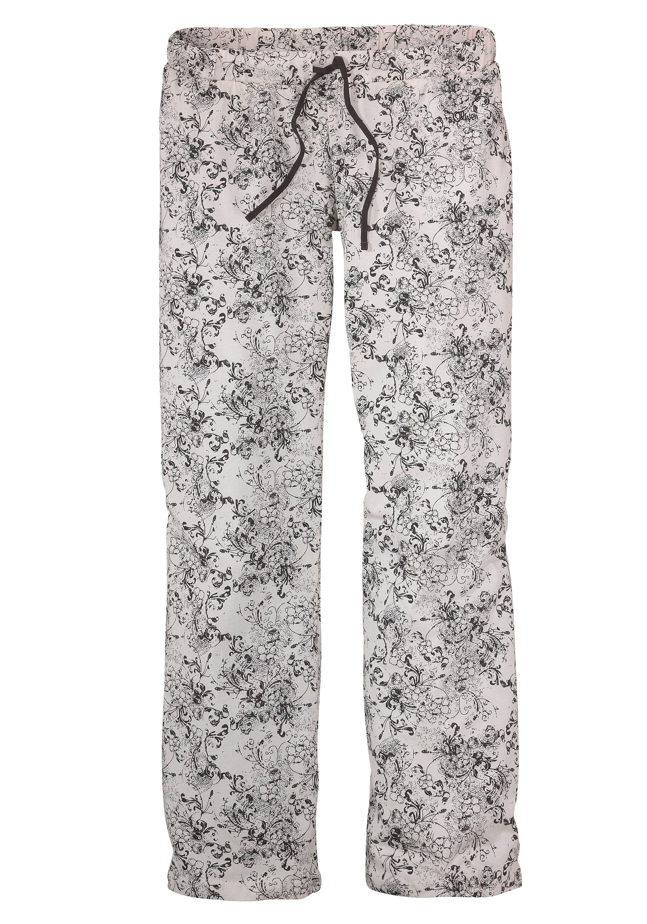 s.Oliver Pyjama, (2 tlg.), mit feinem Blumenmuster