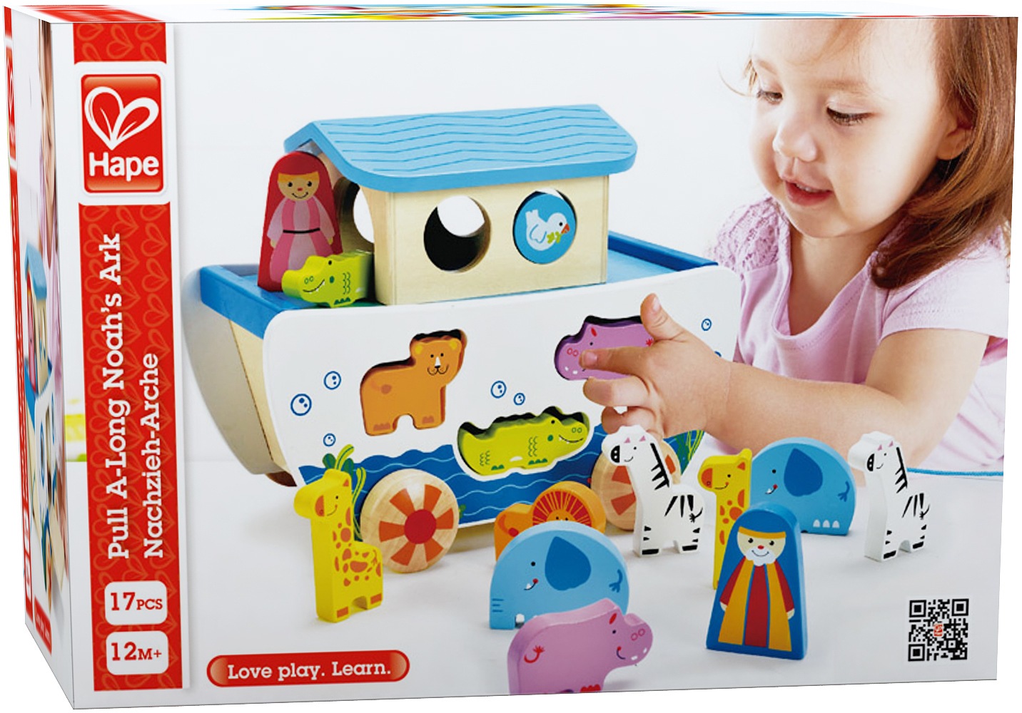 Hape Nachziehfahrzeug »Nachzieh-Arche« Fördert Feinmotorik und Koordination