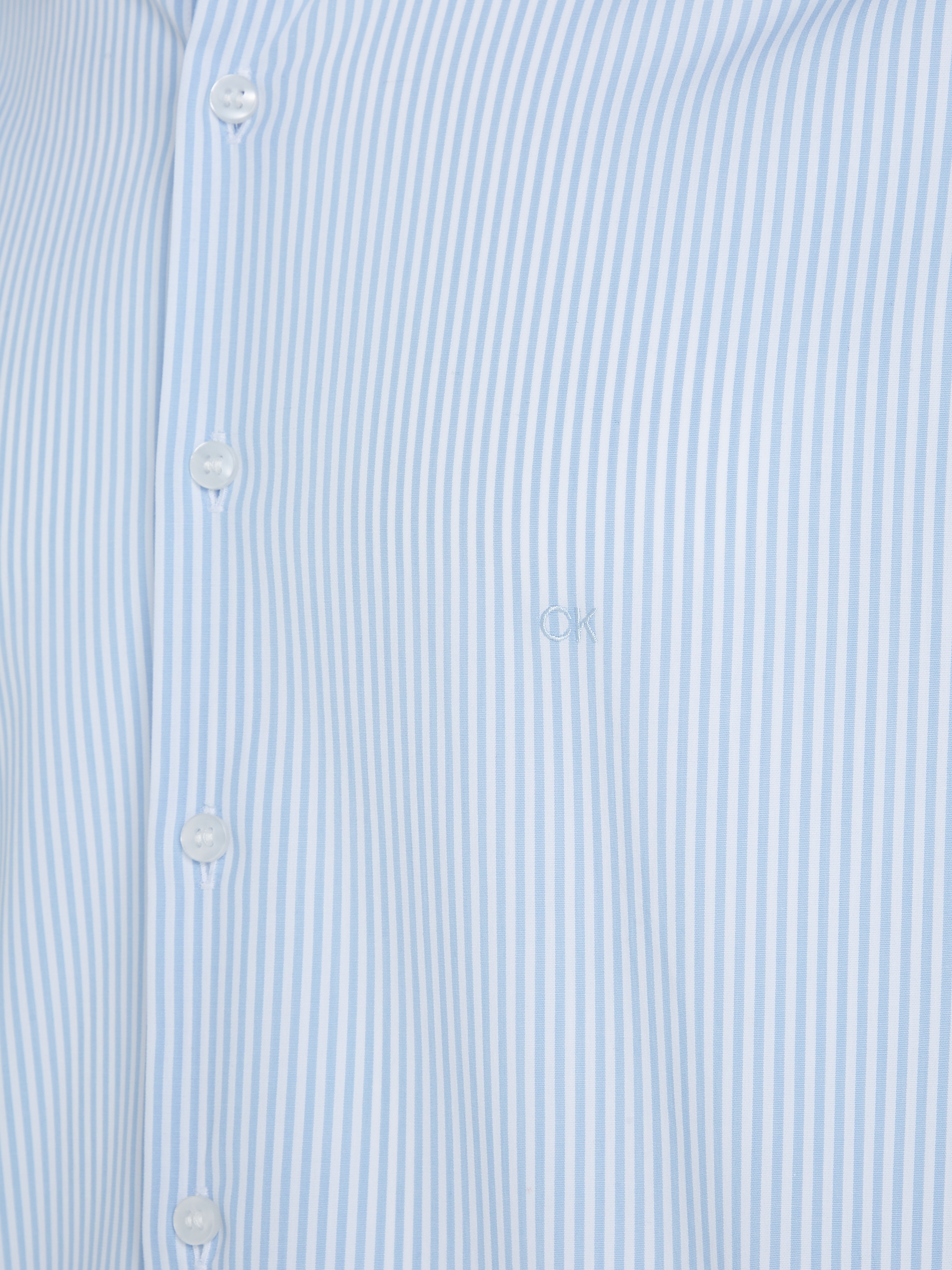 Calvin Klein Langarmhemd »POPLIN STRIPE SLIM SHIRT«, mit Logoprägung