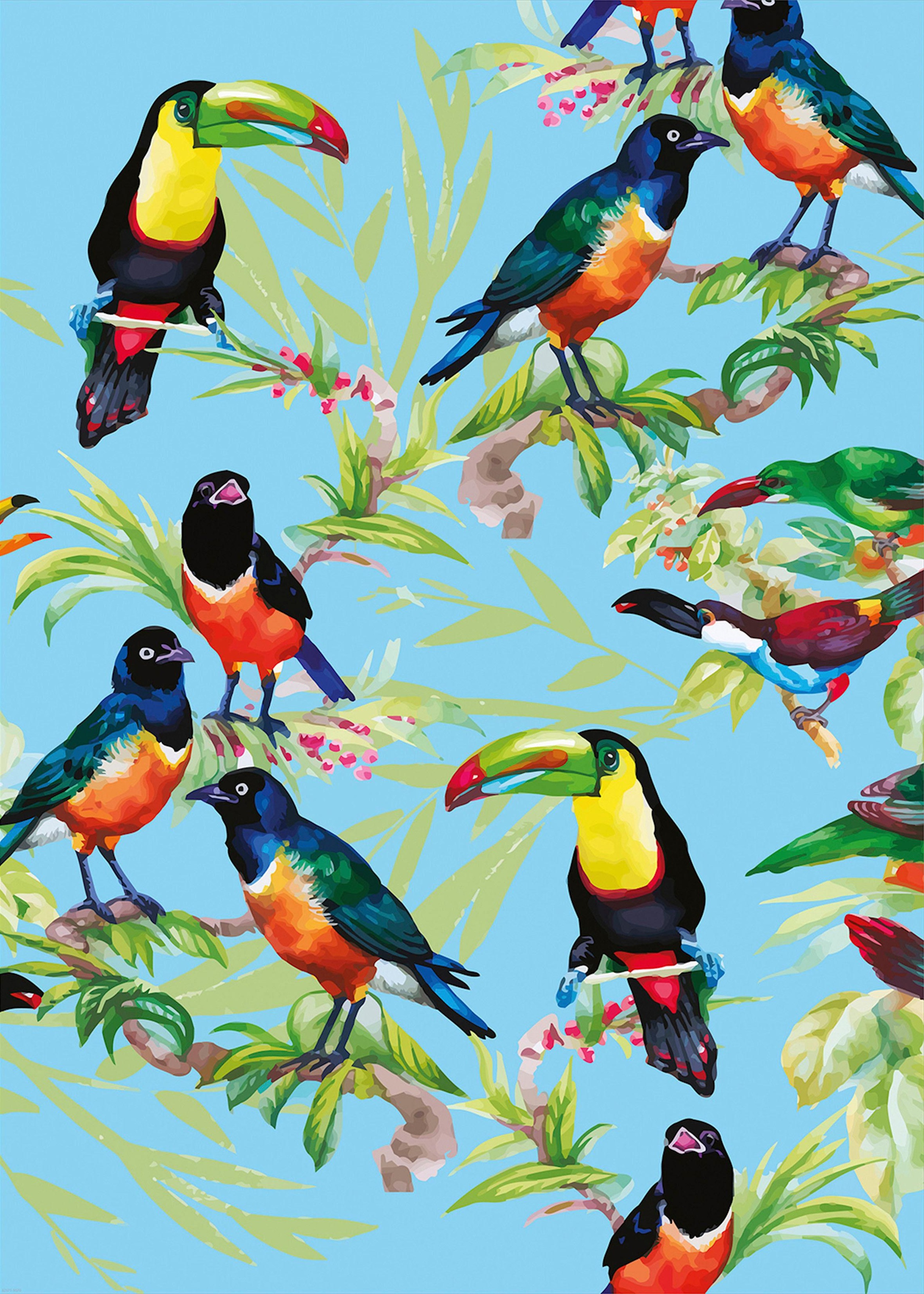 Image of my home Kunstdruck »Exotische Vögel«, (auf Leinwand 60/3,5/80 cm) bei Ackermann Versand Schweiz