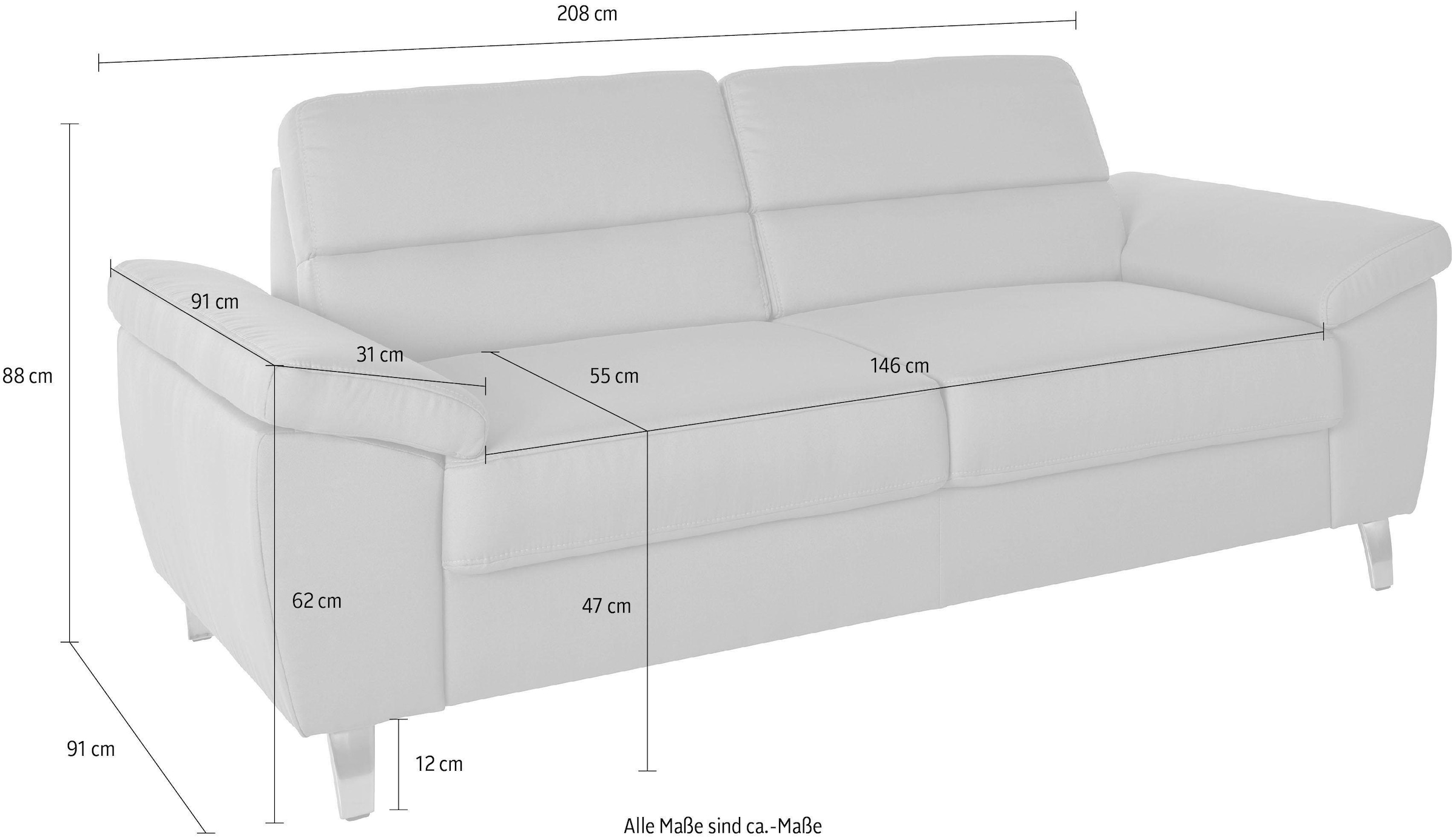 sit&more 2,5-Sitzer »Sorano«, Breite 208 cm
