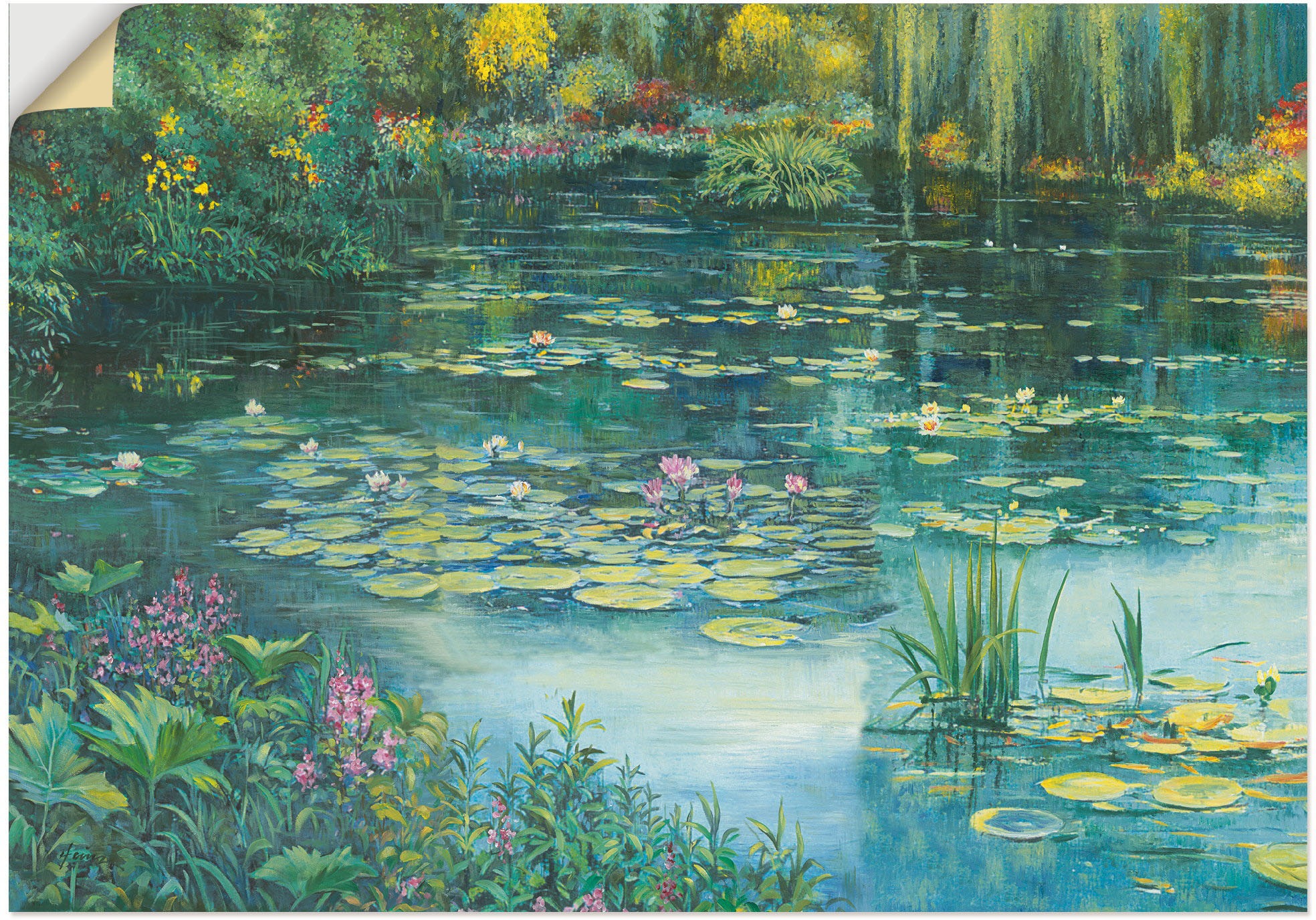 Image of Artland Wandbild »Teichlandschaft I«, Gewässer, (1 St.), in vielen Grössen & Produktarten - Alubild / Outdoorbild für den Aussenbereich, Leinwandbild, Poster, Wandaufkleber / Wandtattoo auch für Badezimmer geeignet bei Ackermann Versand Schweiz