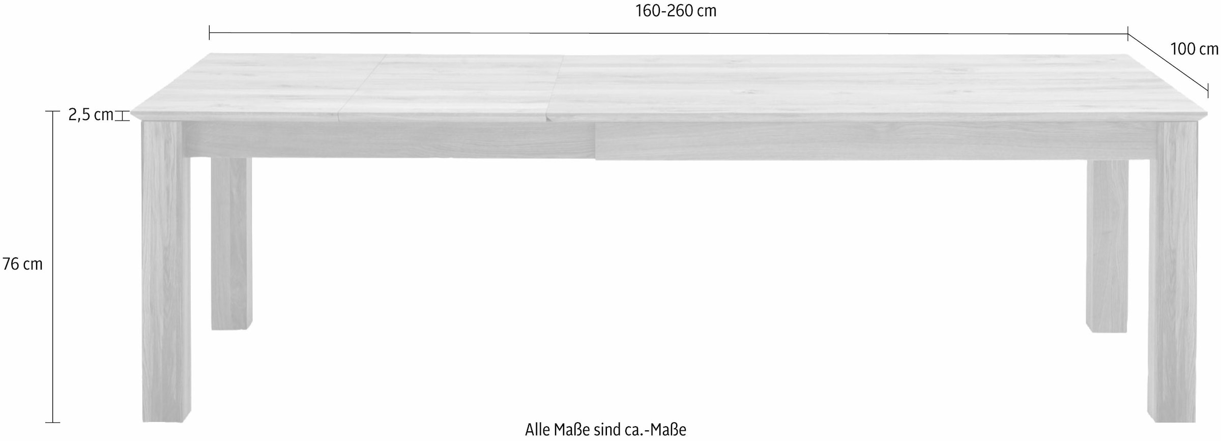 Relita Esstisch »Family« mit Auszugsfunktion, Eiche geölt, massiv