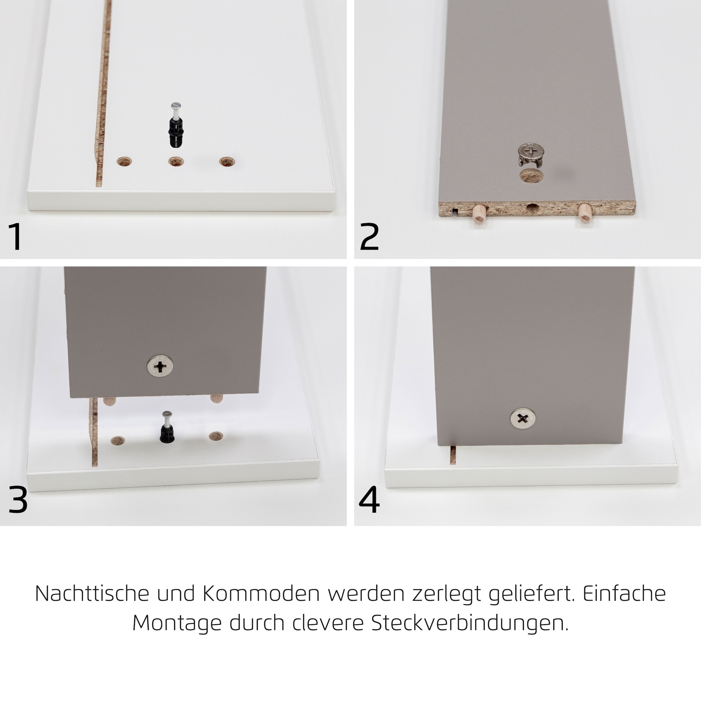 GOODproduct Kombikommode »Sideboard Kombikommode Schubladenkommode AGORDO mit Glasfront« in zwei Griff-Farben, Breite 120 cm,  vier grosse Schubladen, mit insgesamt 4 Einlegeböden MADE IN GERMANY