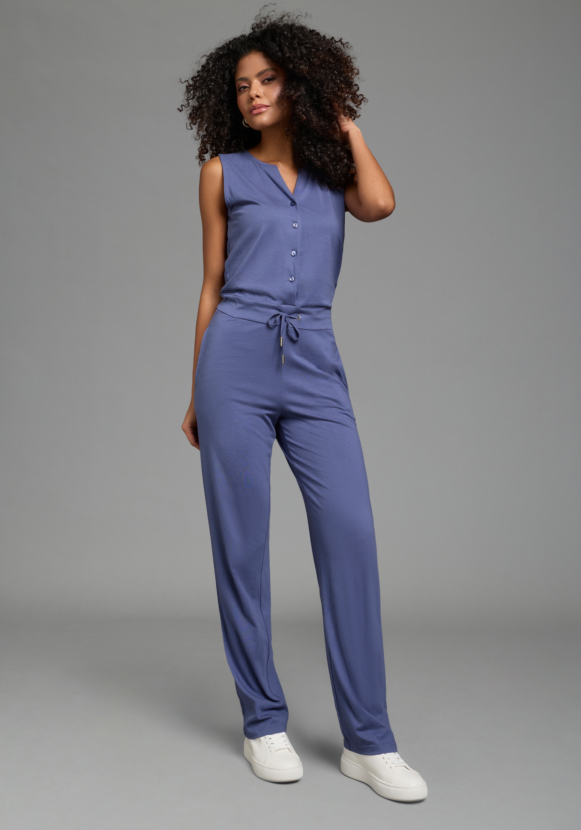 Laura Scott Jumpsuit für Casualmode, Frühling und Sommer, aus Baumwolle und Modal