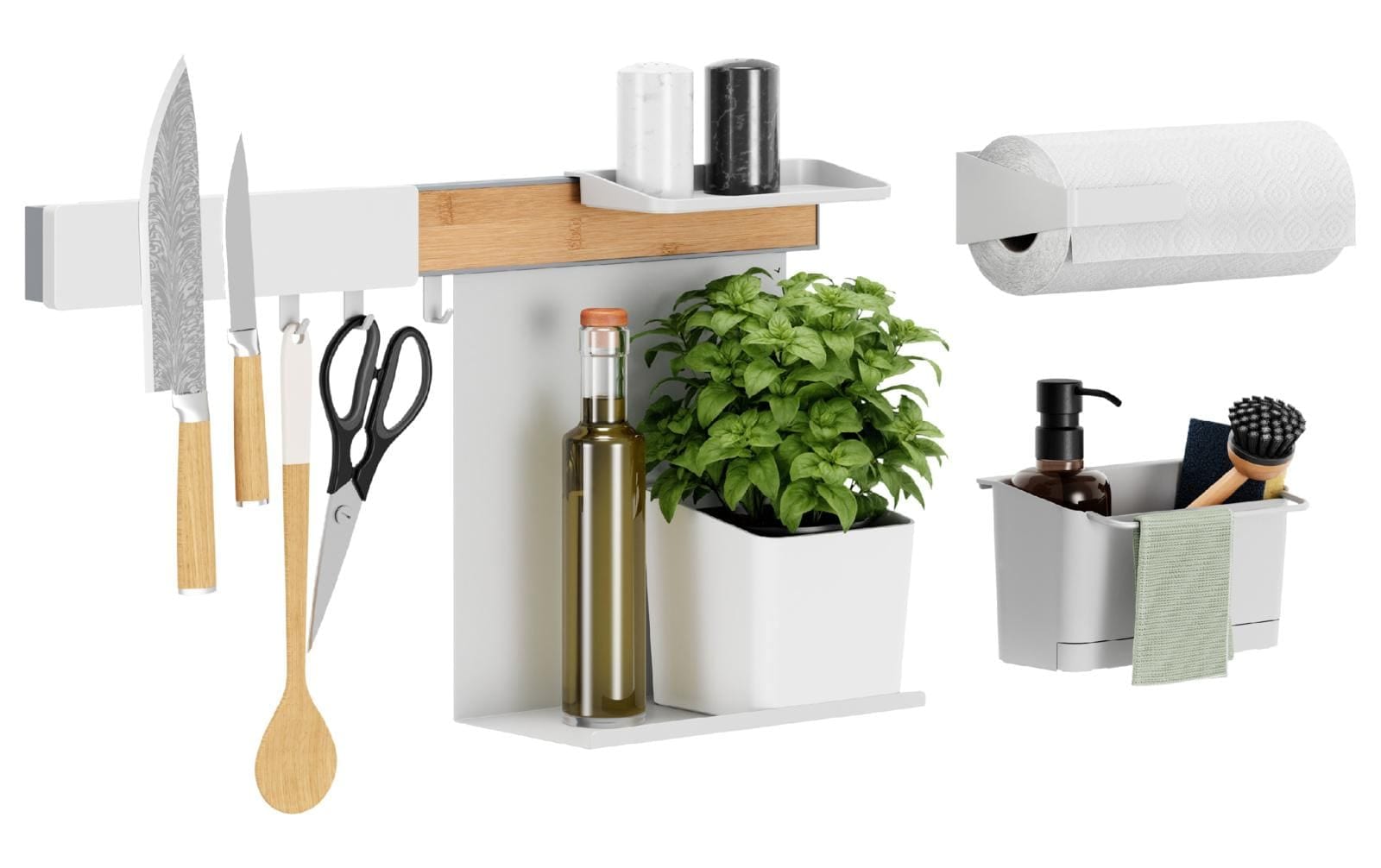 tesa Ablageelement »XL Bambus/Weiss«