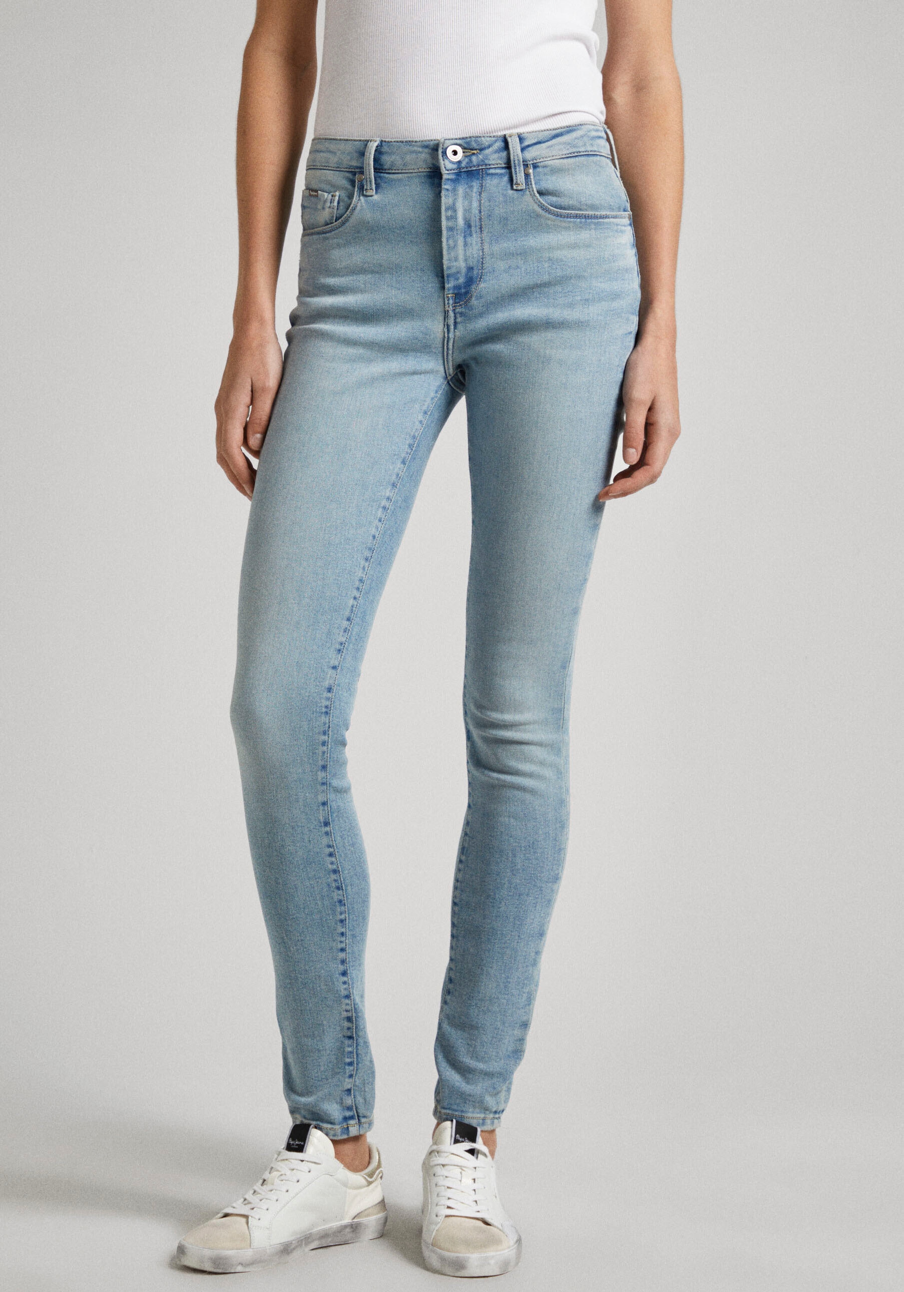 Skinny-fit-Jeans, in Used-Optik