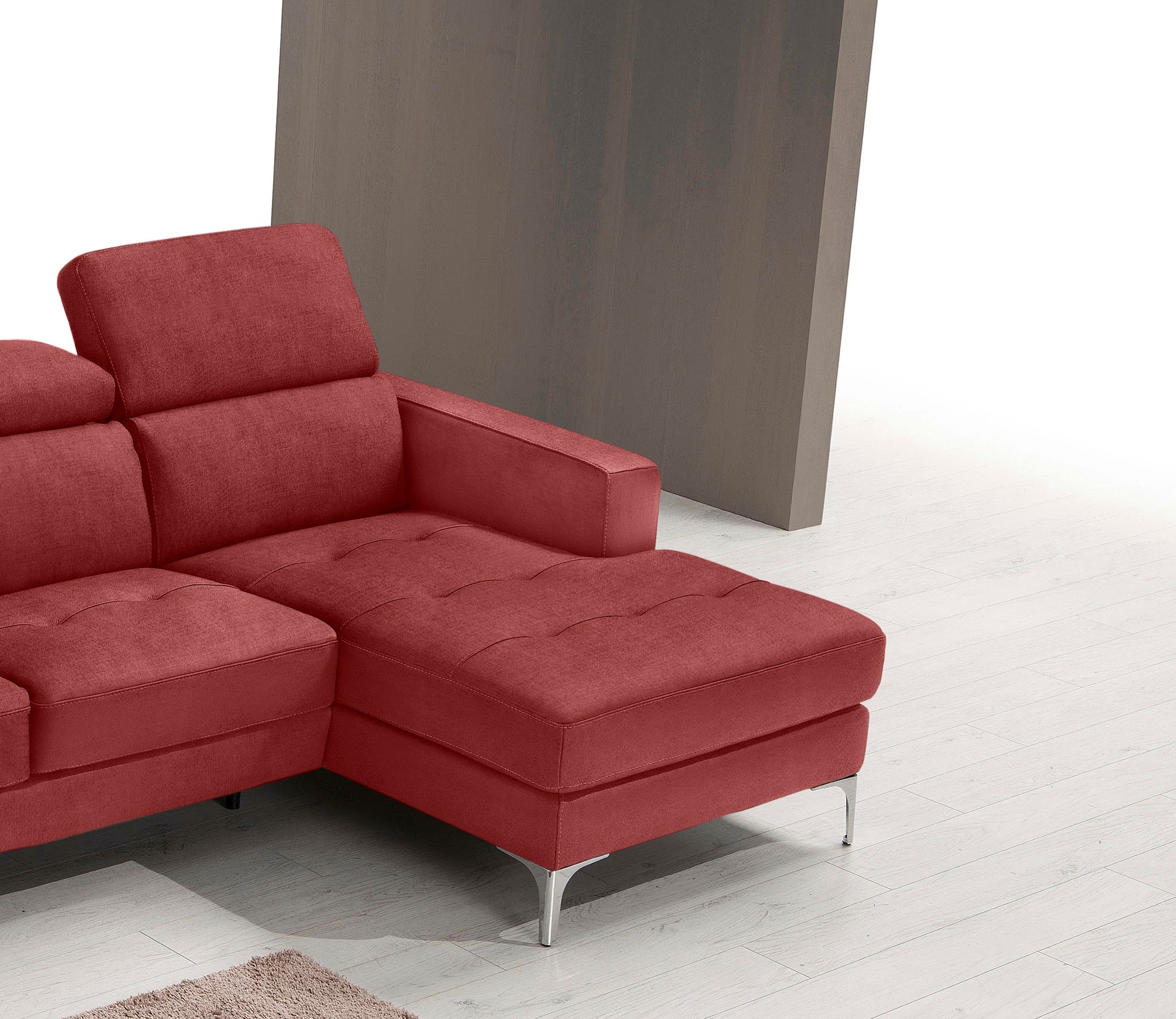 Egoitaliano Ecksofa »Matt, erstklassiger Sitzkomfort, aufwendige Detailverarbeitung, L-Form« mit verstellbaren Kopfteilen zum Relaxen