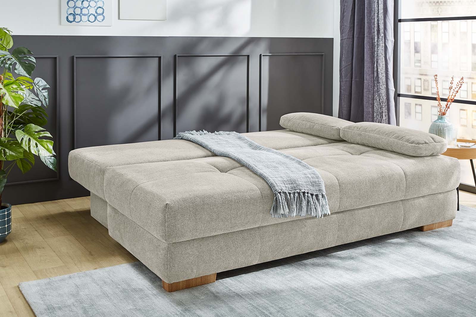 Jockenhöfer Gruppe Canapé-lit »Calli, B: 205 cm, Liegefl. 160x200 cm, Dauerschläfer« mit Bettfunktion & Bettkasten, Tonnentaschenfederkern