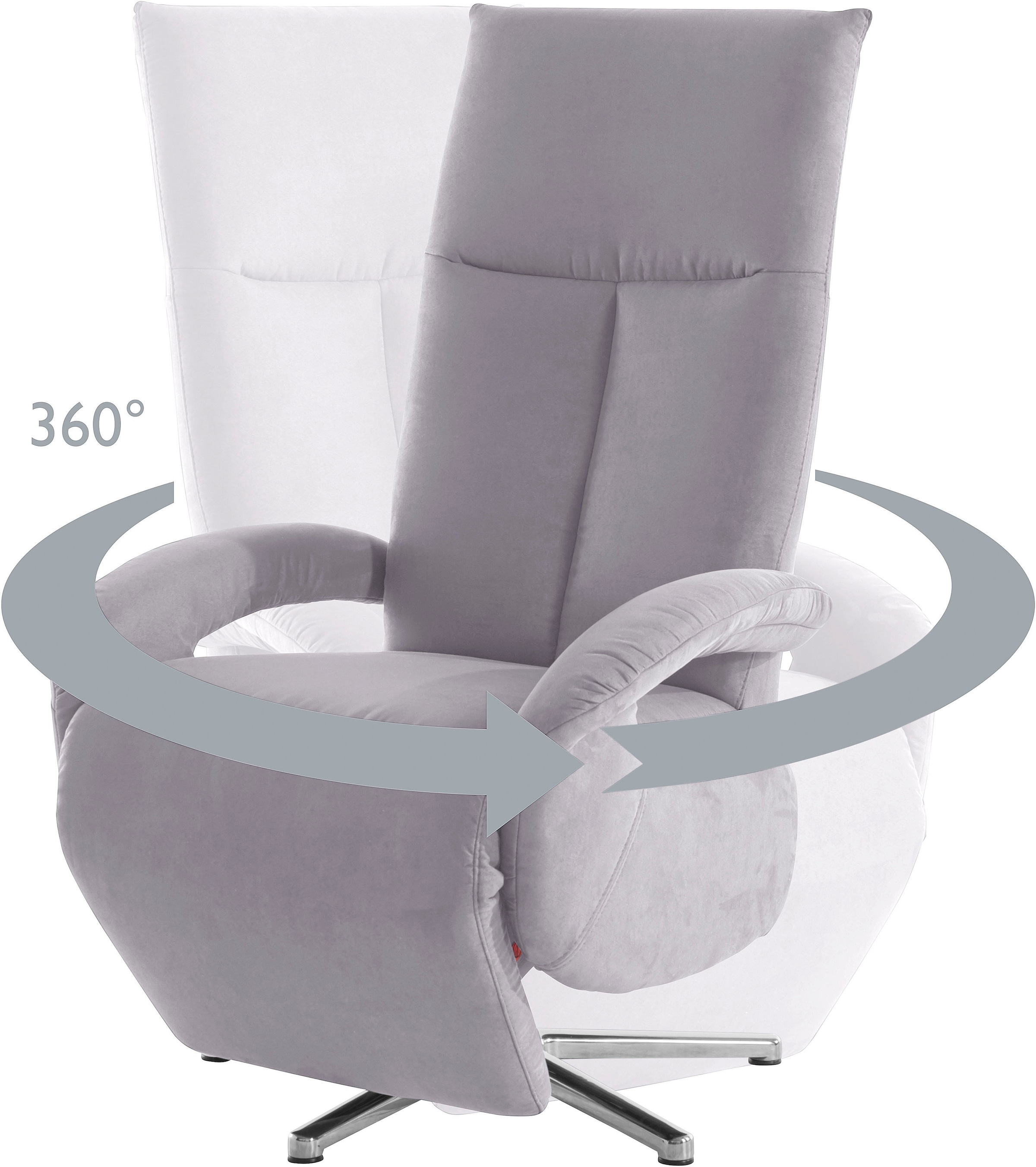 sit&more Fauteuil TV »Tycoon mit Kopfteilverstellung und 360° Drehfunktion« wahlweise manuell oder elektrischer Funktion, auch mit Akku (kabellos)