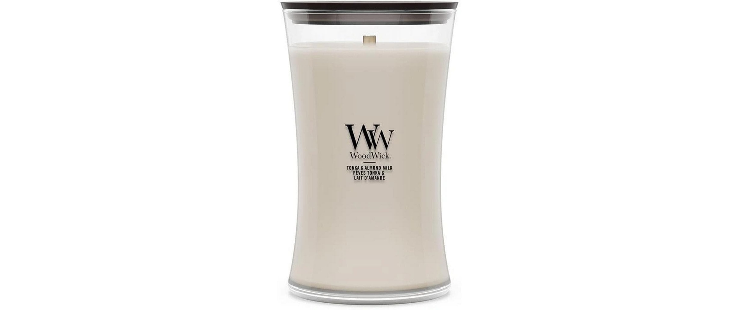 Image of Woodwick Duftkerze "Tonka & Almond Milk Large Jar"