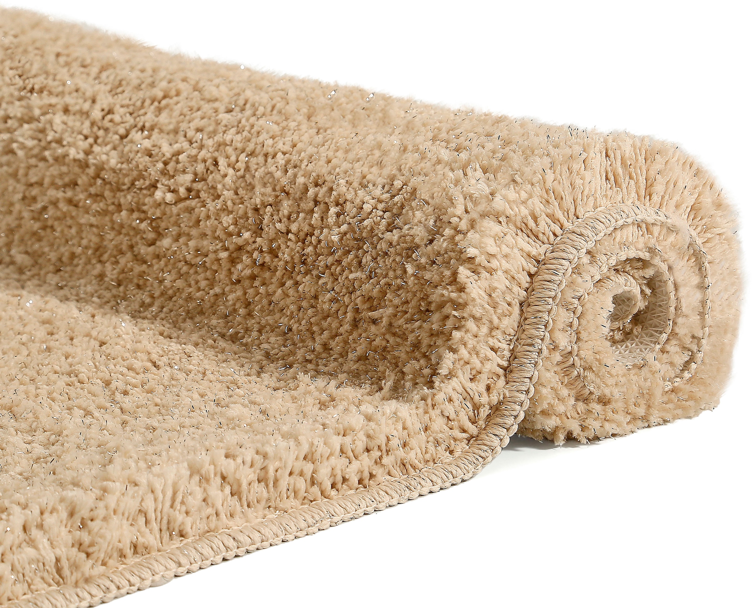 my home Badematte »Glitzer, Badvorleger, Badezimmer Teppich«, rutschhemmend beschichtet, fussbodenheizungsgeeignet-schnell trocknend-strapazierfähig, Badteppich, Akzente durch Glitzer-Garn
