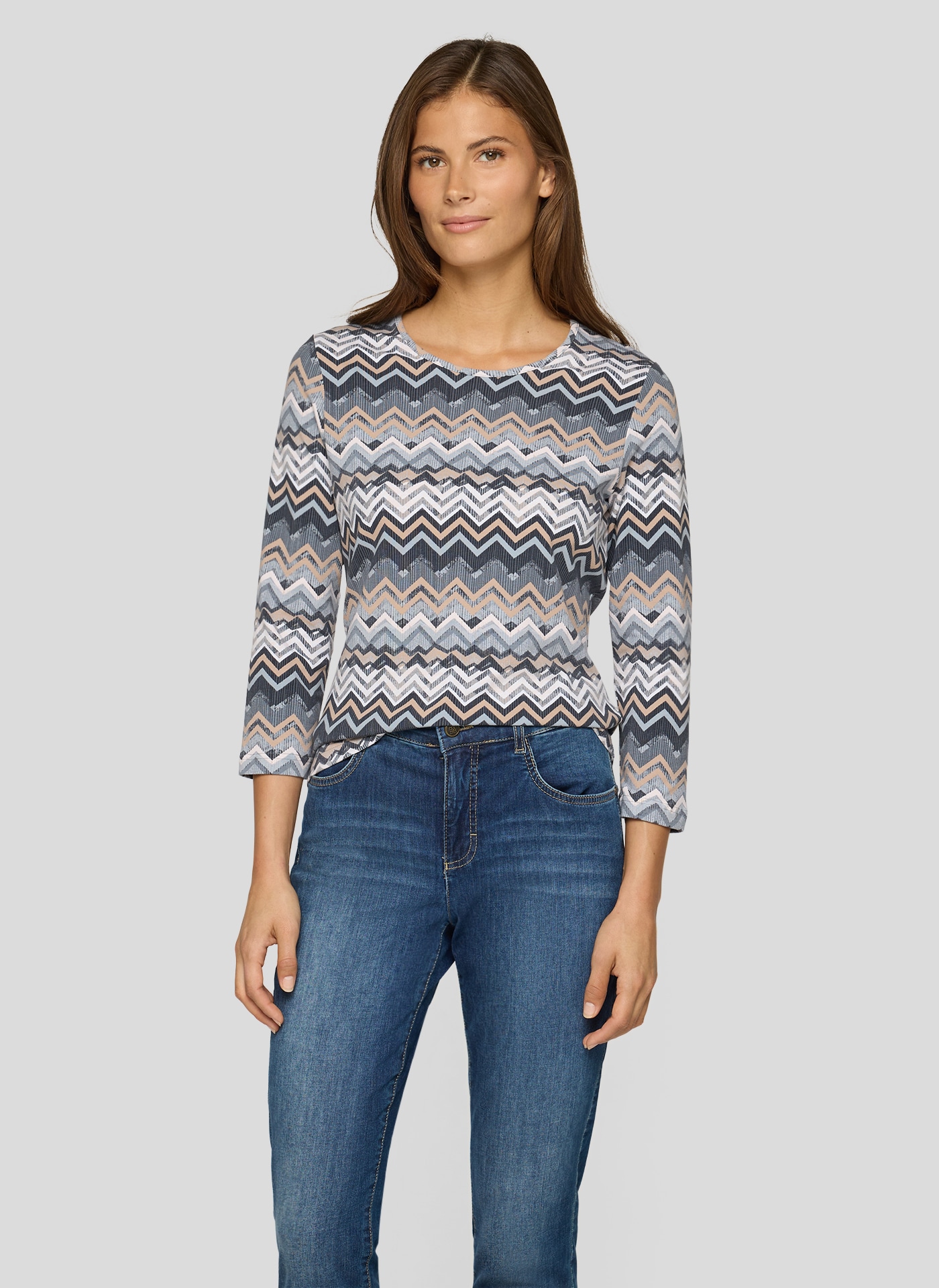 Image of Rabe 3/4-Arm-Shirt mit grafischem Muster