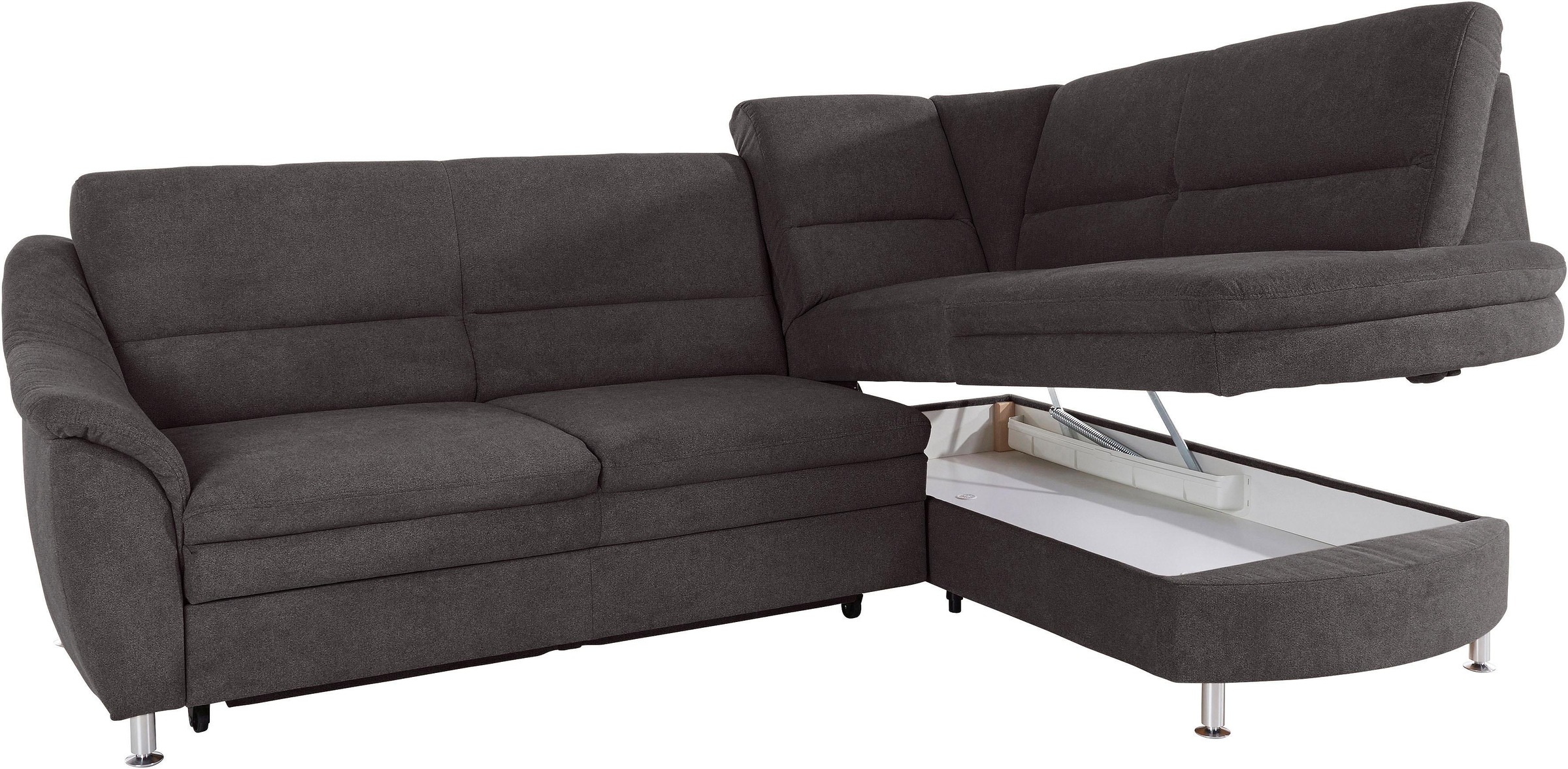 Places of Style Ecksofa »Cardoso L-Form«, Federkern, wahlweise mit Bett, Schubkasten