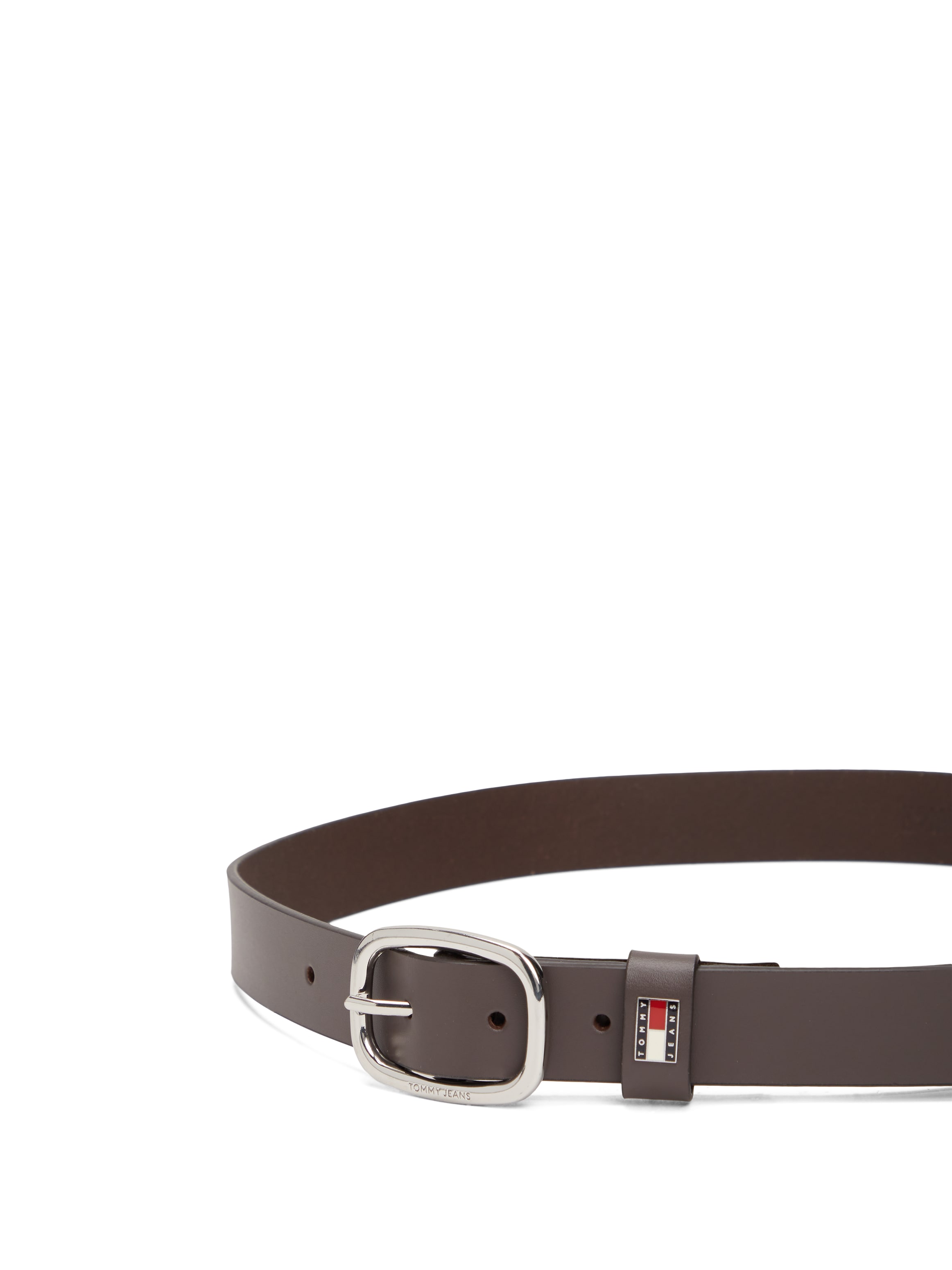 Tommy Jeans Ceinture en cuir »TJW OVAL 3.0 cm breit« Ovale Einfachdornschliesse und Logo am Verschluss