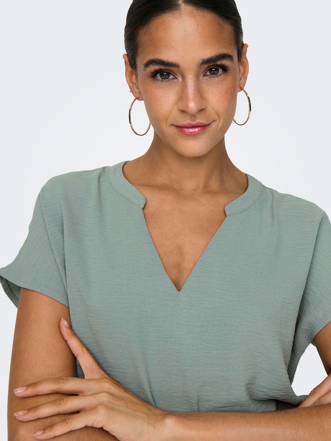 JDY Chemisier à chemise »JDYLION S/S TOP WVN NOOS«