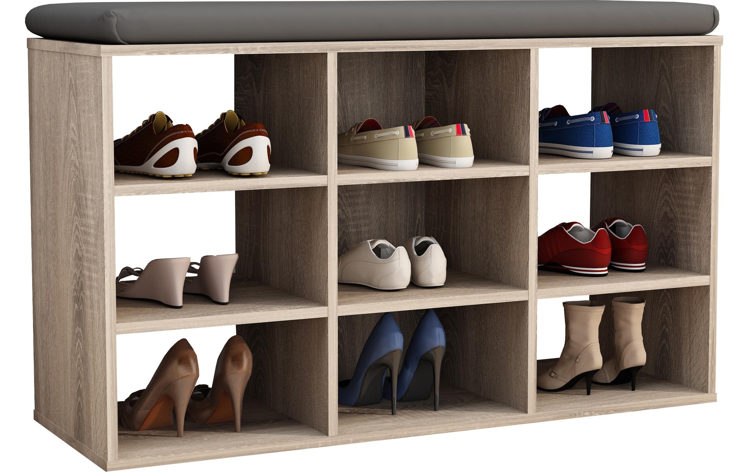 VCM Schuhregal »Hinsol XS 80 x 50 cm, Sonoma Eiche«